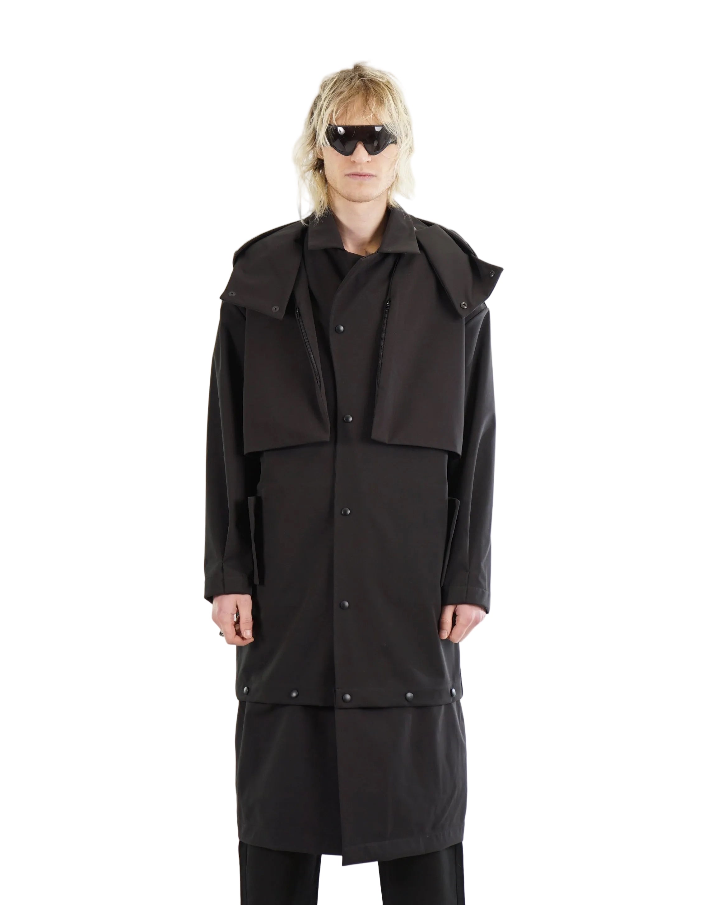 TX Convertible Hooded Coat – Black | Adddress