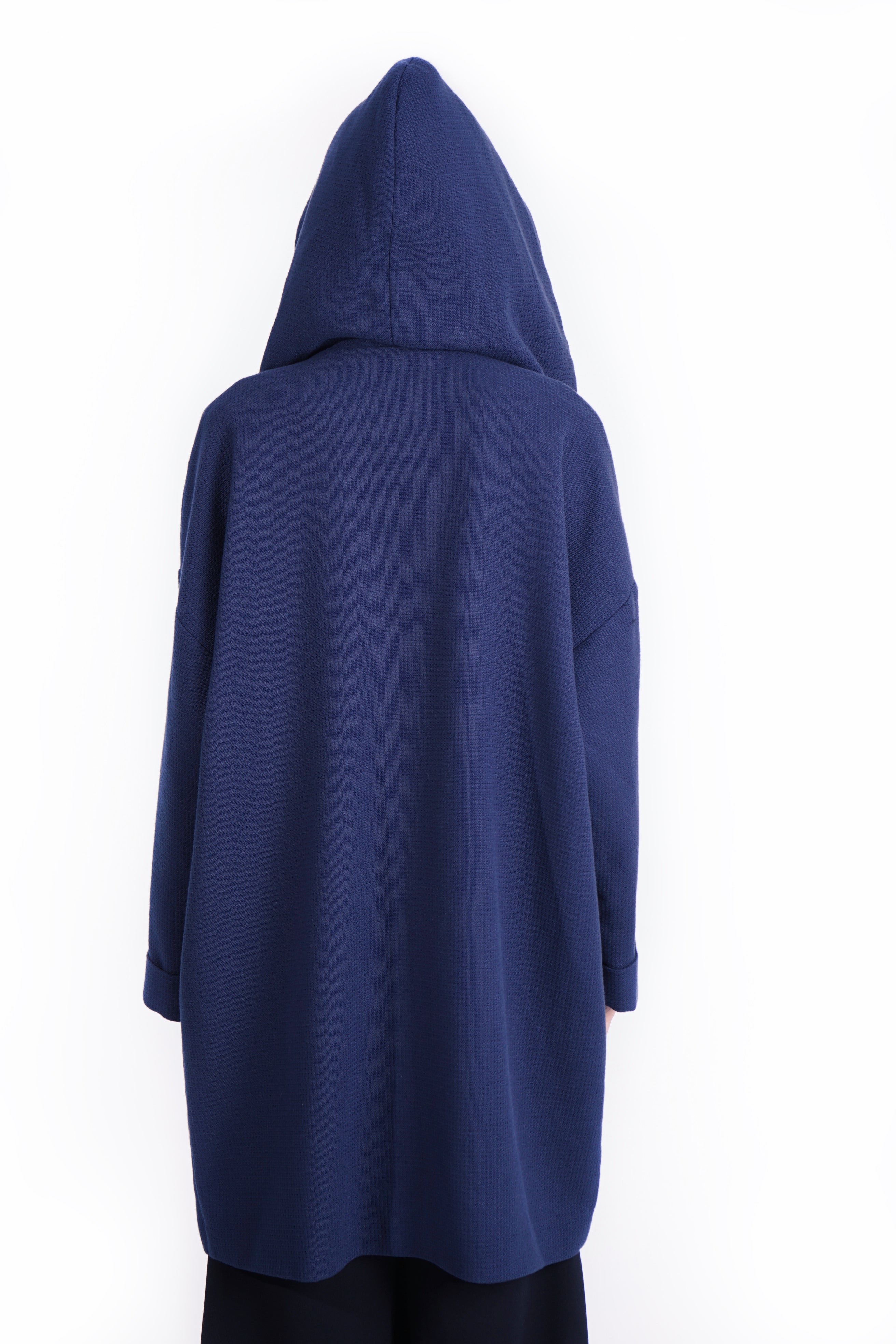 TAVA Scarf Hood Coat -Black I Adddress