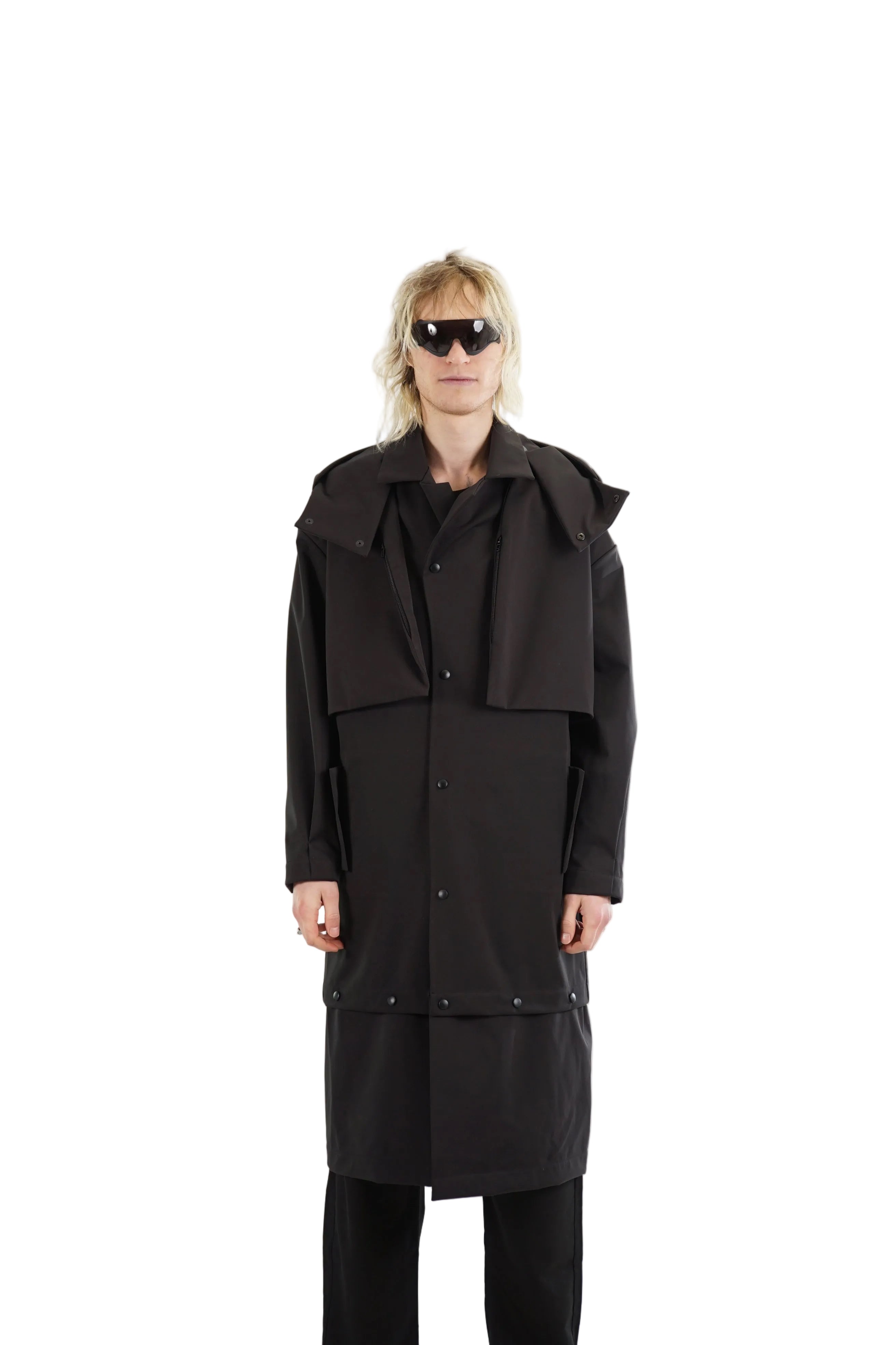 TX Convertible Hooded Coat – Black | Adddress