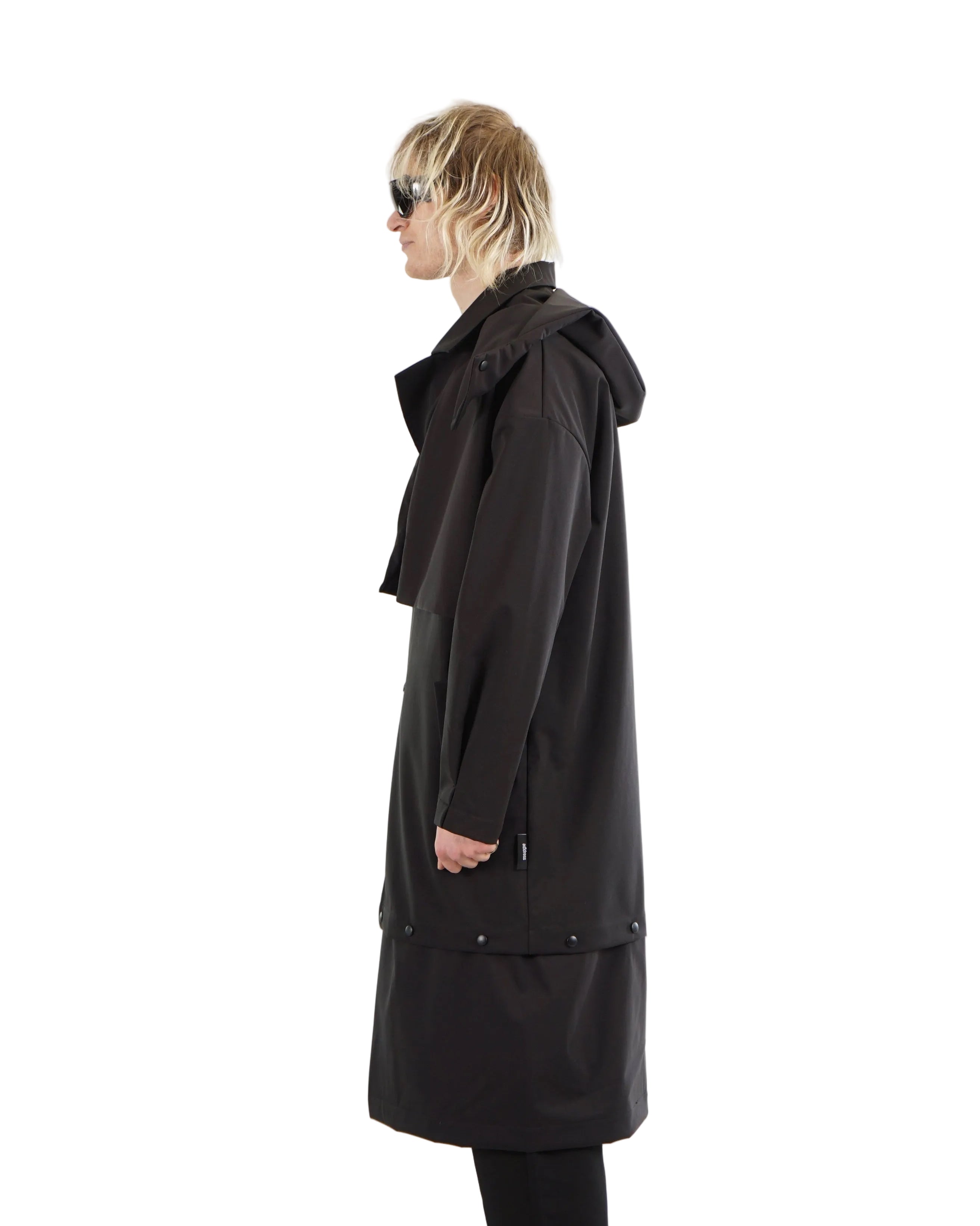 TX Convertible Hooded Coat – Black | Adddress