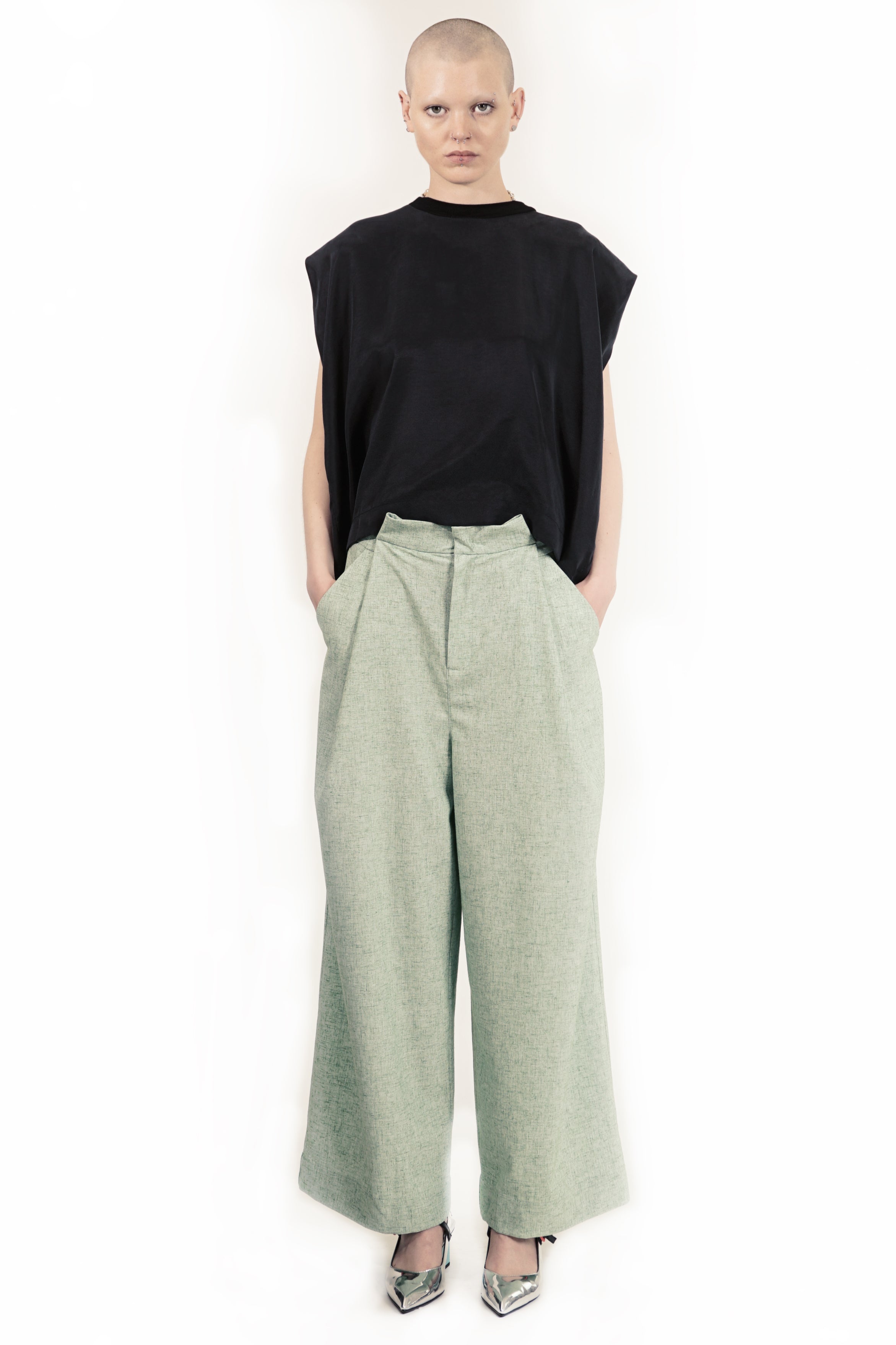 P152 C Wool Unisex Relaxed Fit Pants | Adddress