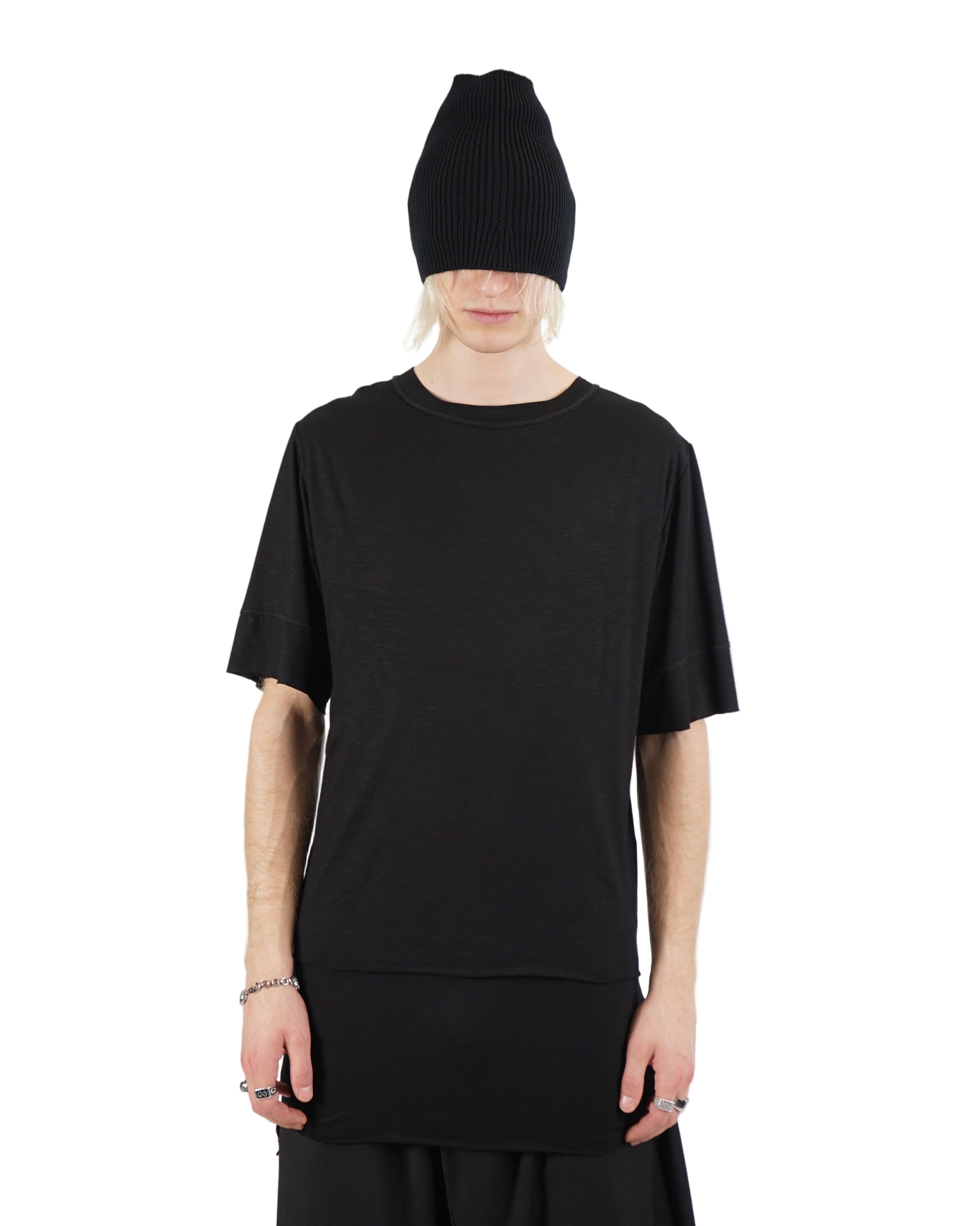 Monochrom – Layered T-Shirt – Black