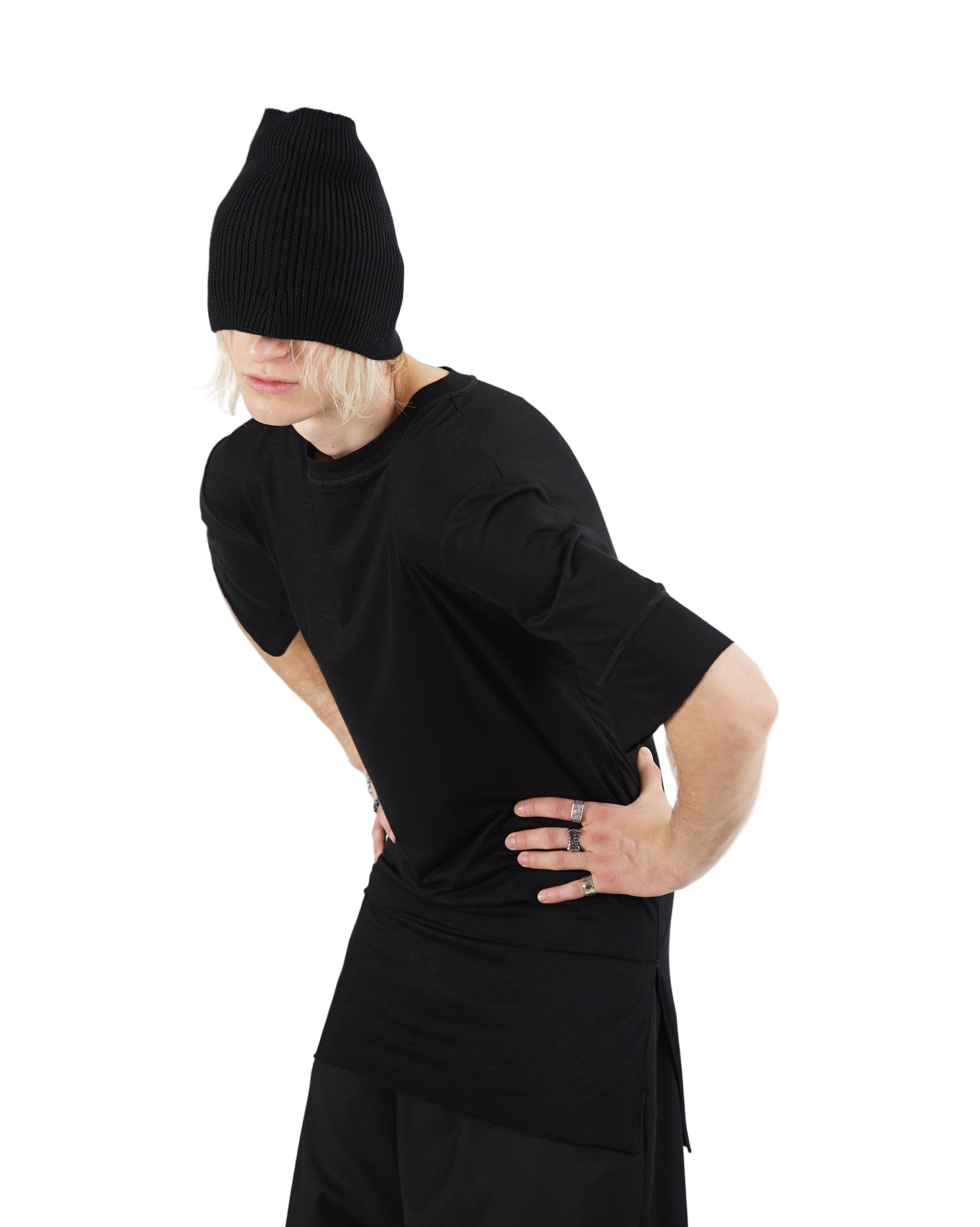 Monochrom – Layered T-Shirt – Black