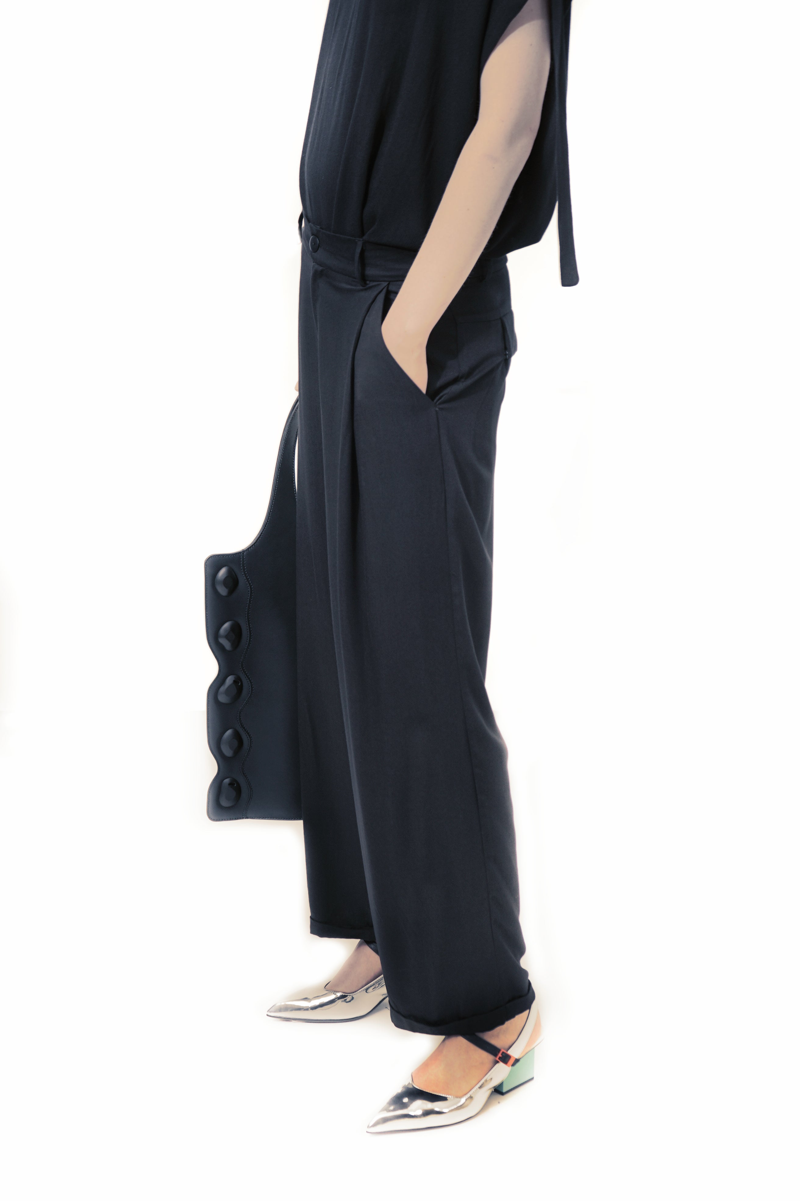P152 Deep Pleat Pants with cuffs