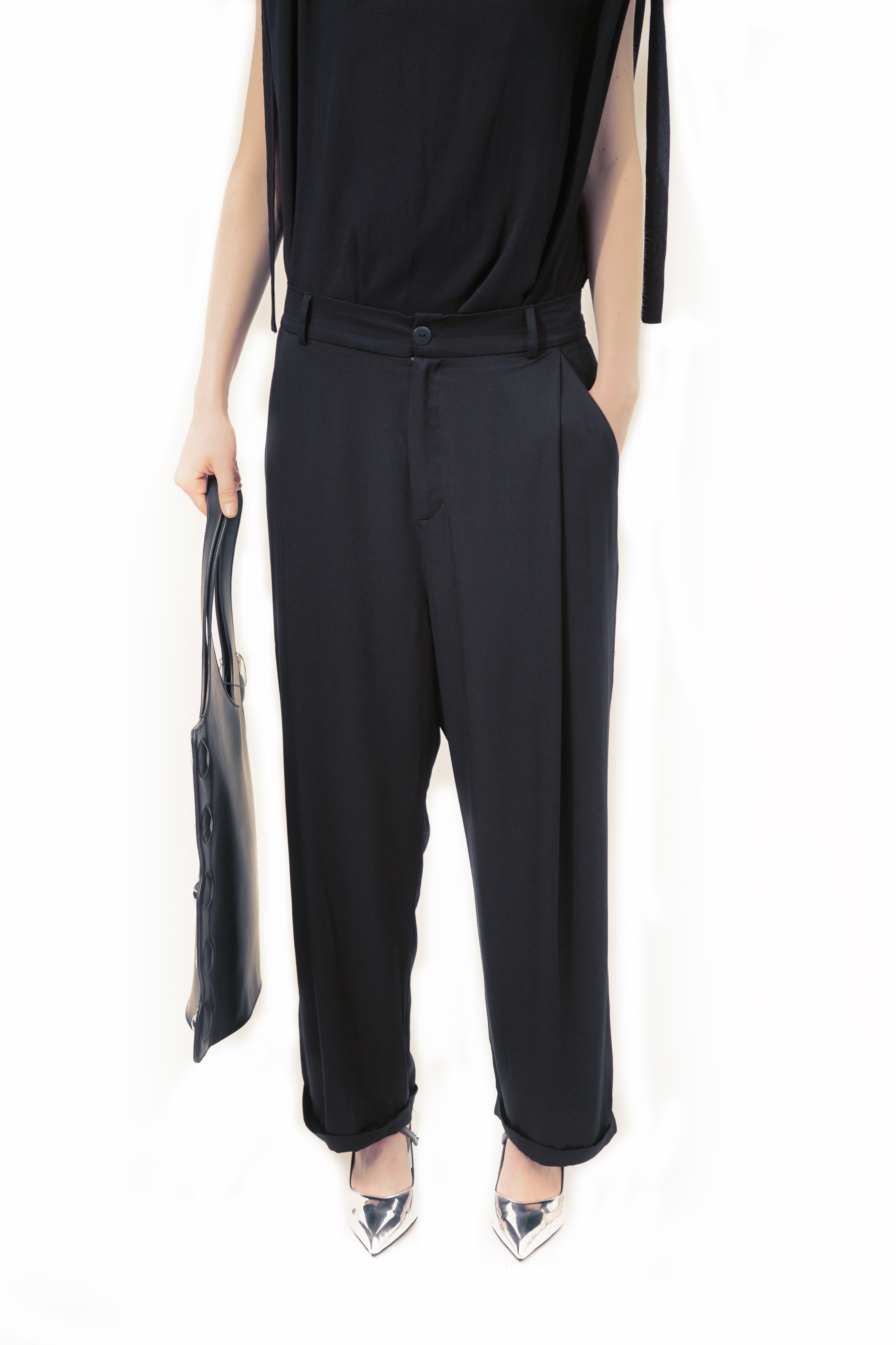 P152 Deep Pleat Pants with cuffs