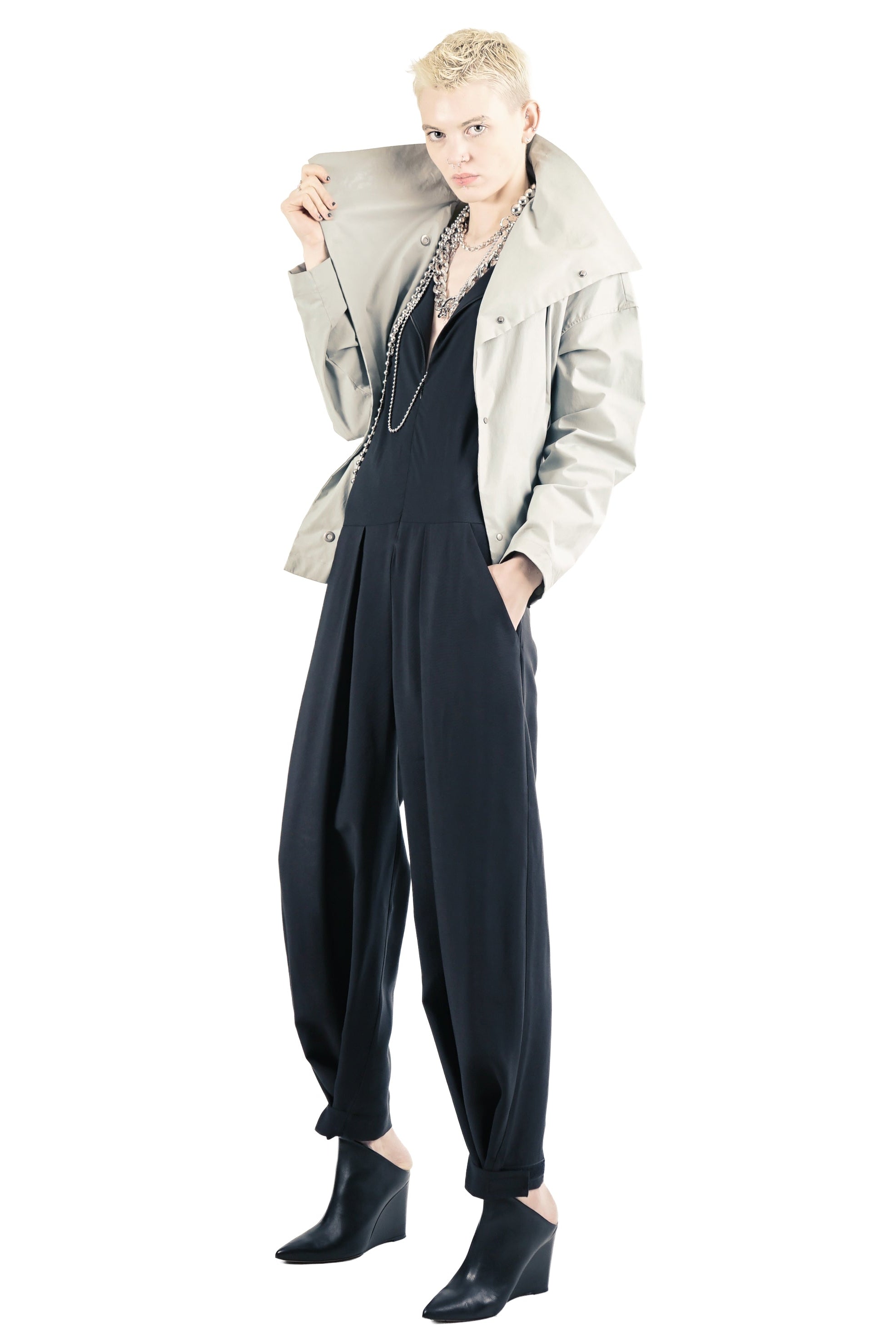 GT88 Reversible High Collar Jacket – Black | Adddress