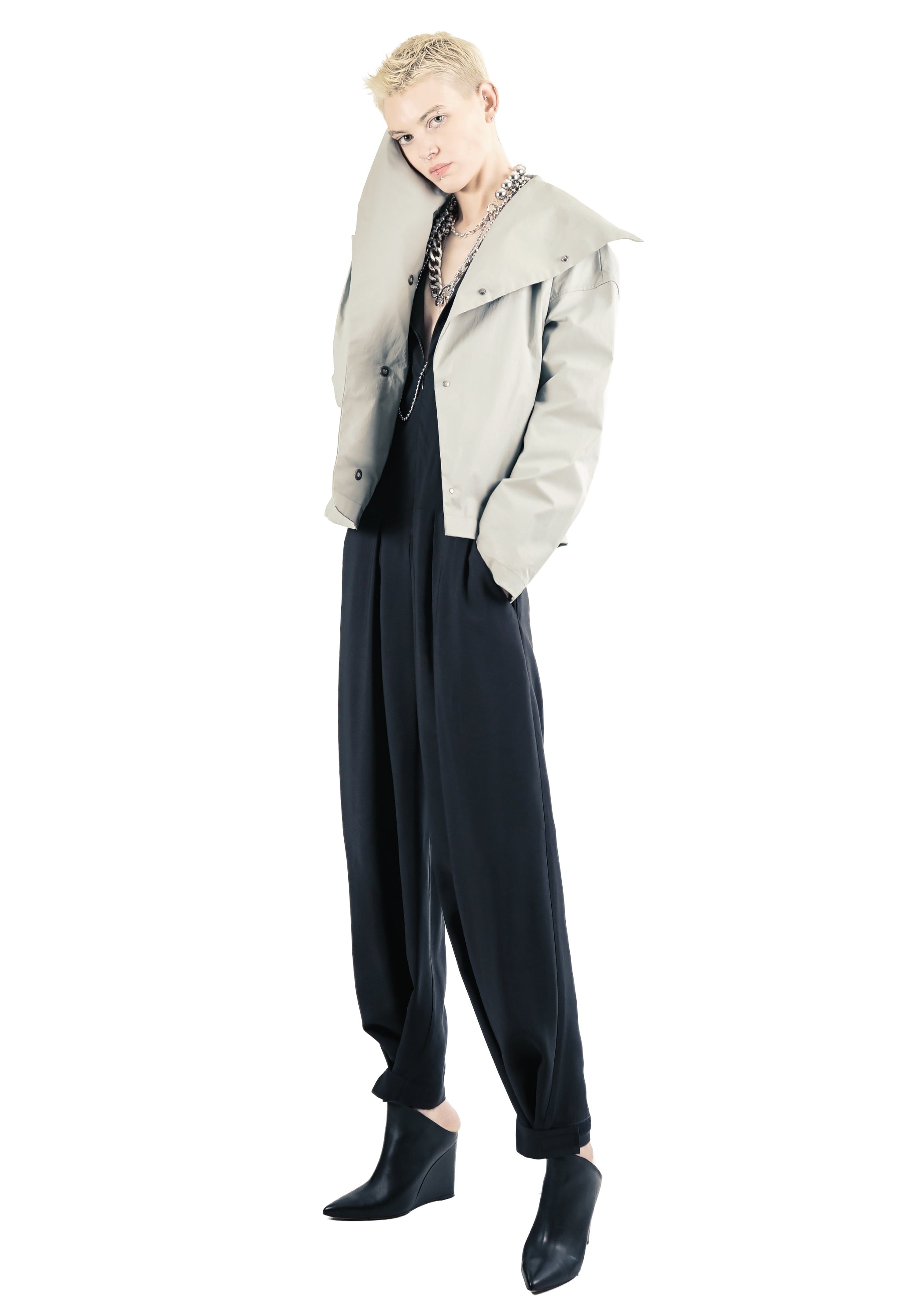 GT88 Reversible High Collar Jacket – Black | Adddress
