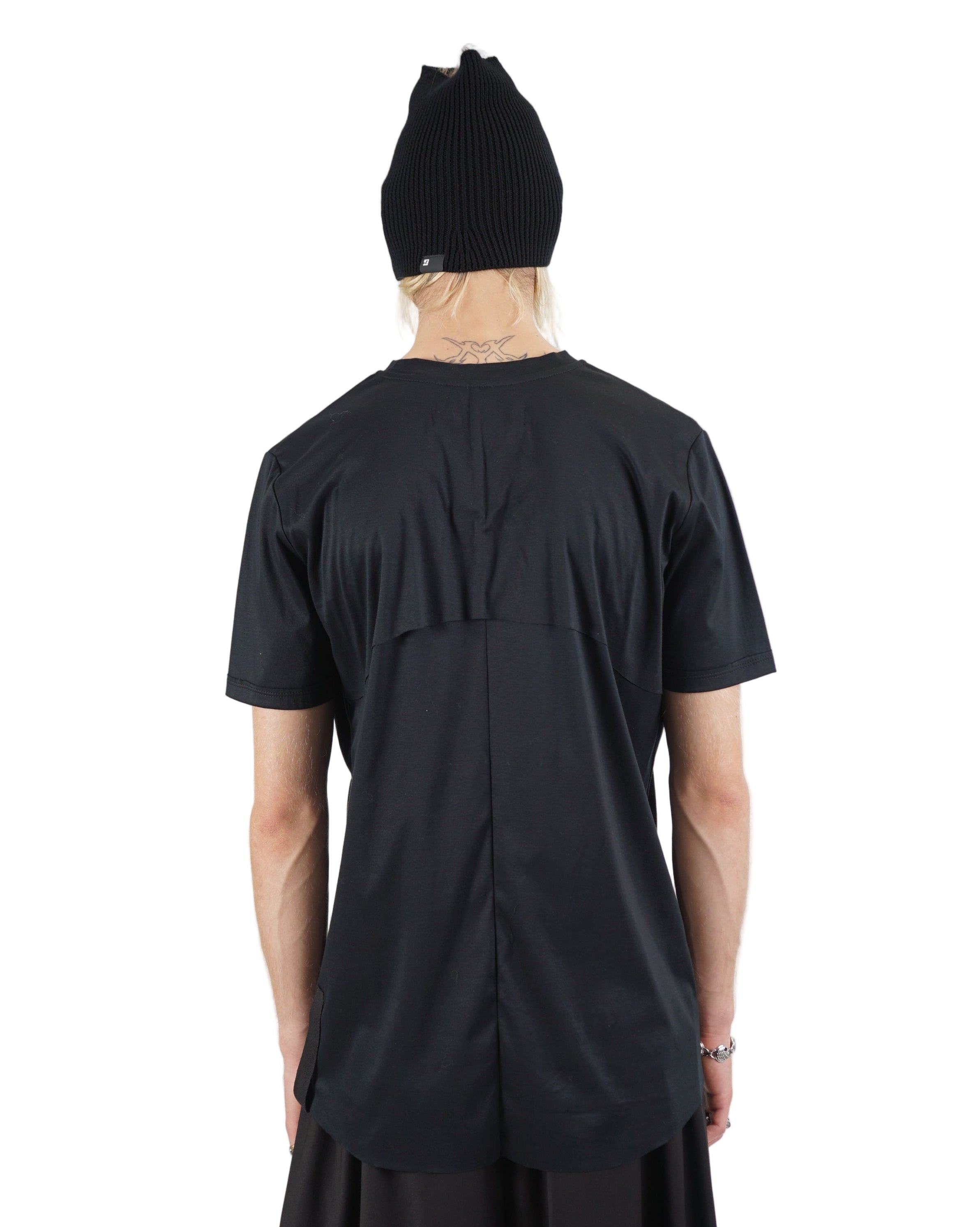 Address – Layered Short Sleeve T-Shirt – Grey/Black