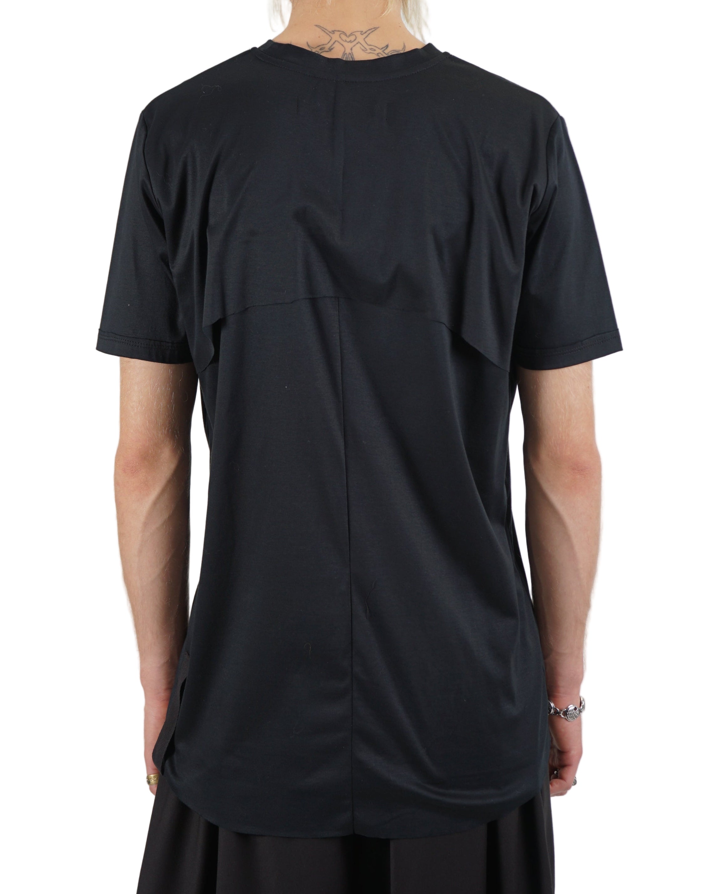 Address – Layered Short Sleeve T-Shirt – Grey/Black