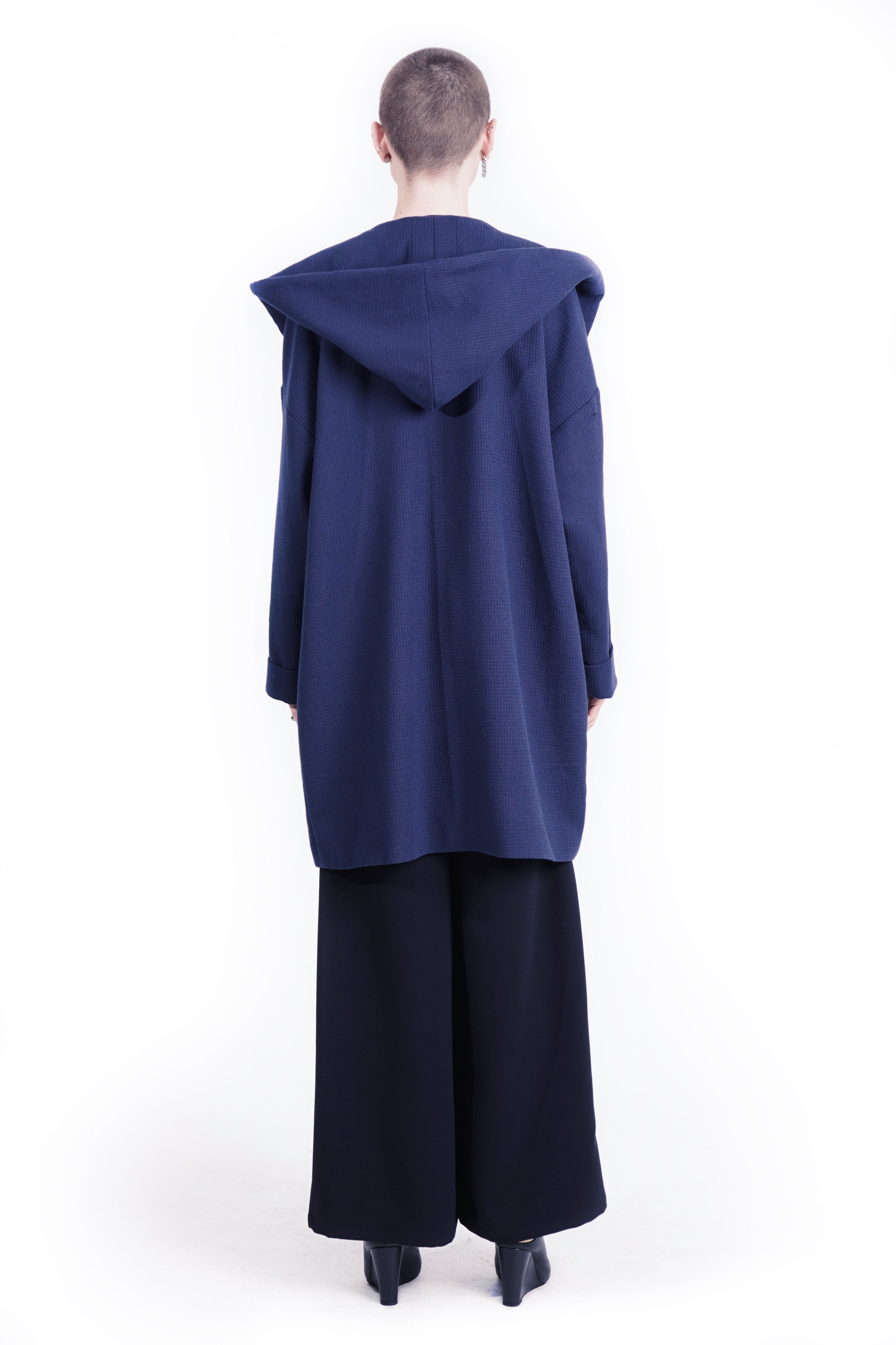 TAVA Scarf Hood Coat -Black I Adddress