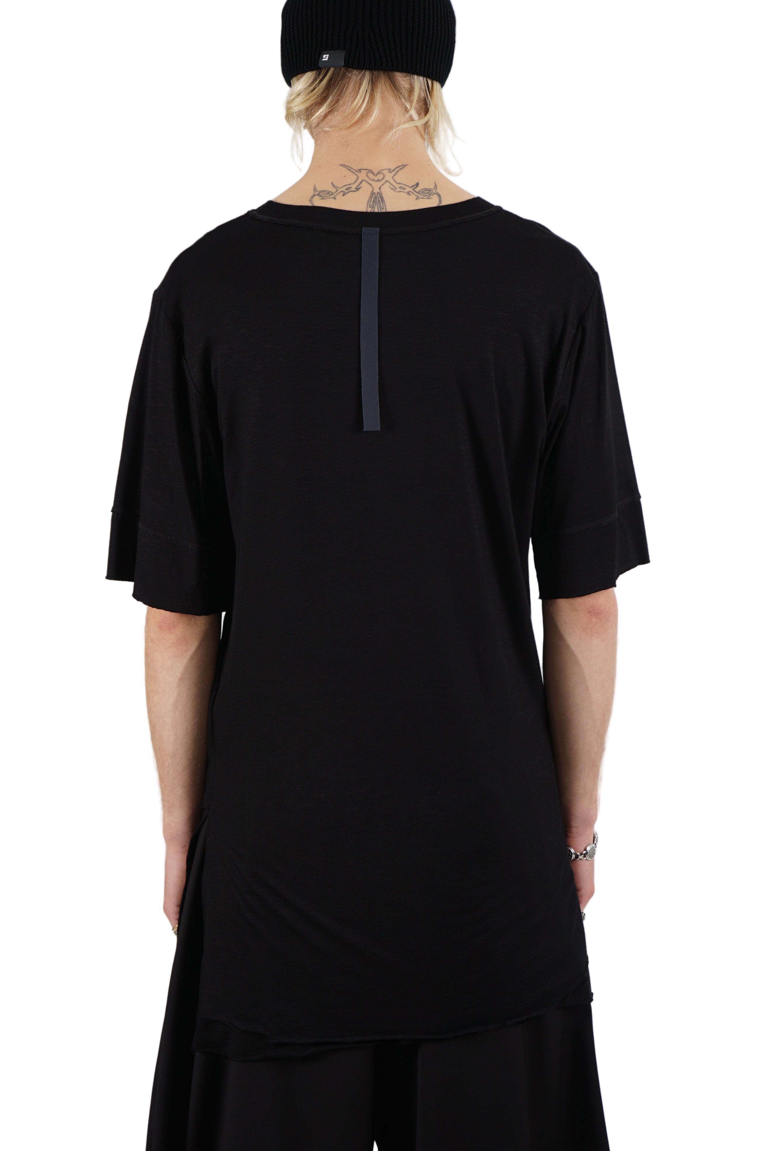 Monochrom – Layered Short Sleeve T-Shirt – Black X4B