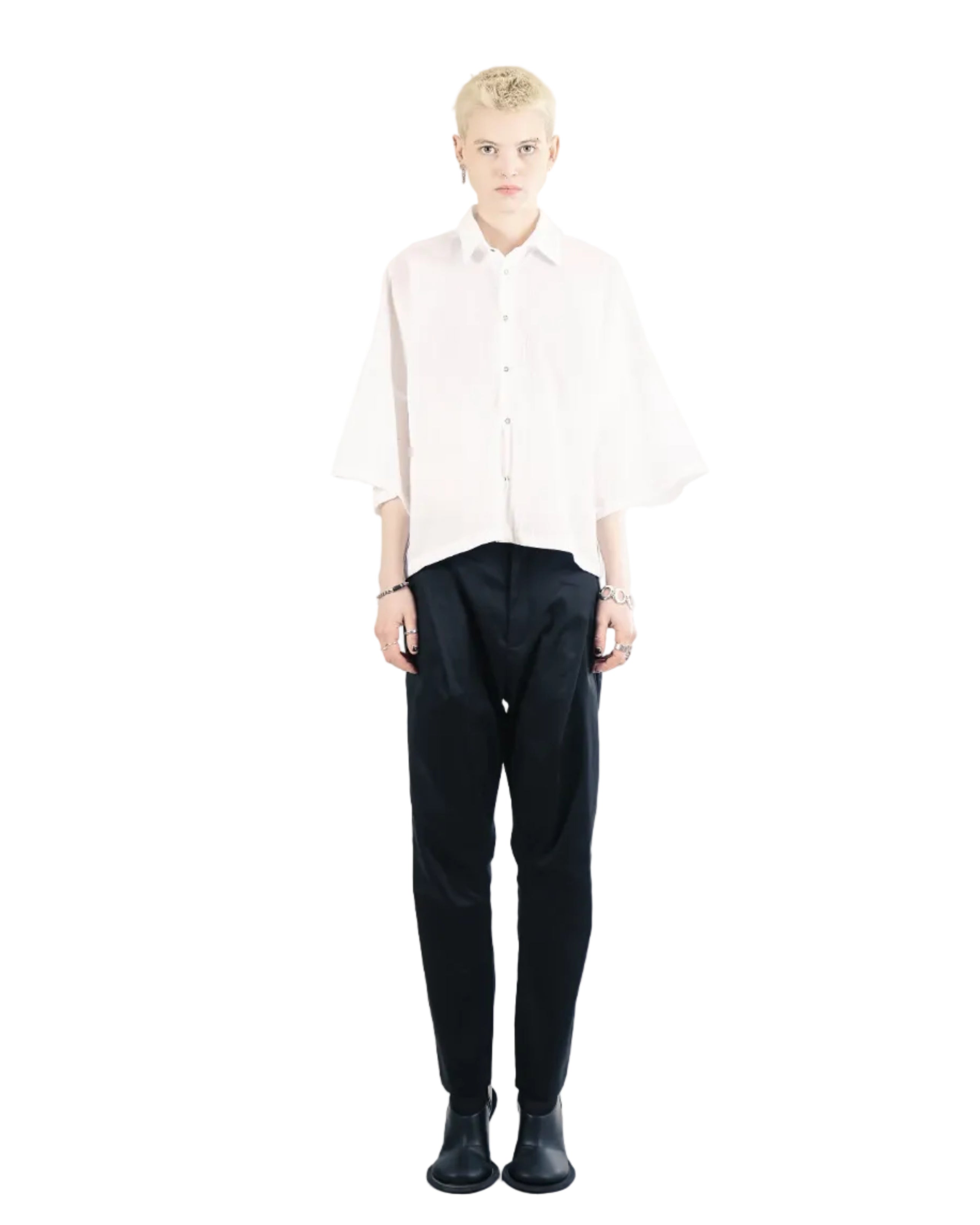 MC45A Textured Shirt – White | Adddress