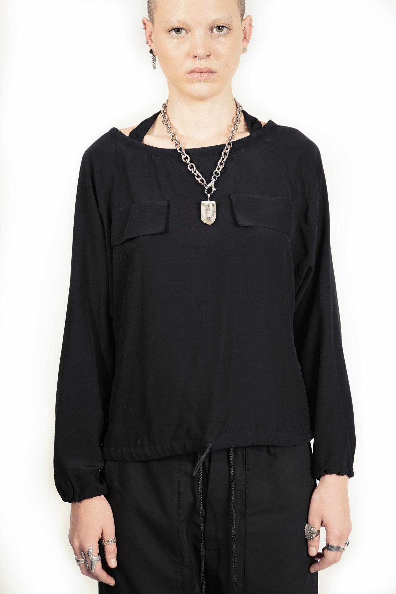 B99 - Shirt with Halter Neck