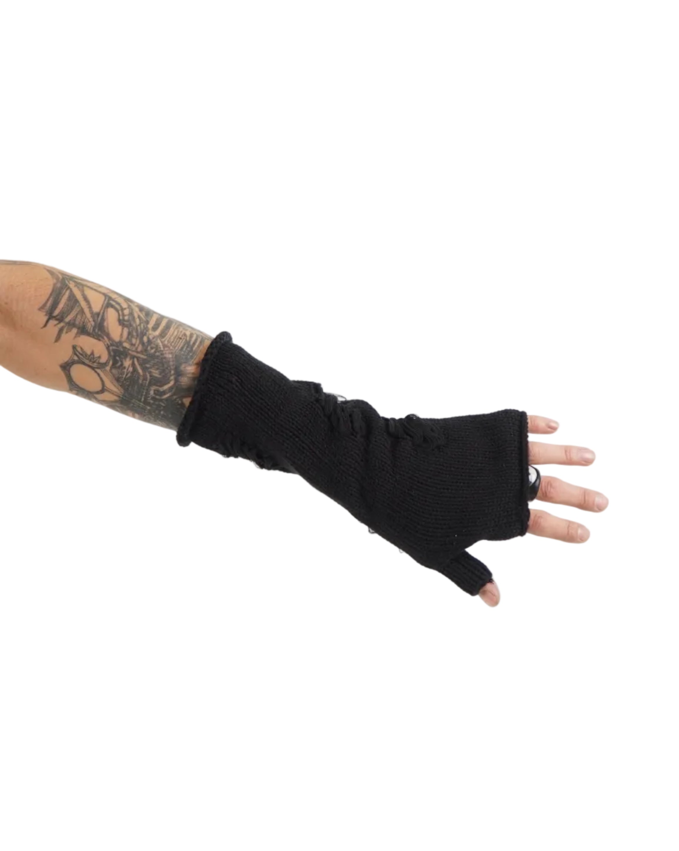 Mark Baigent – Fingerless Gloves – Black