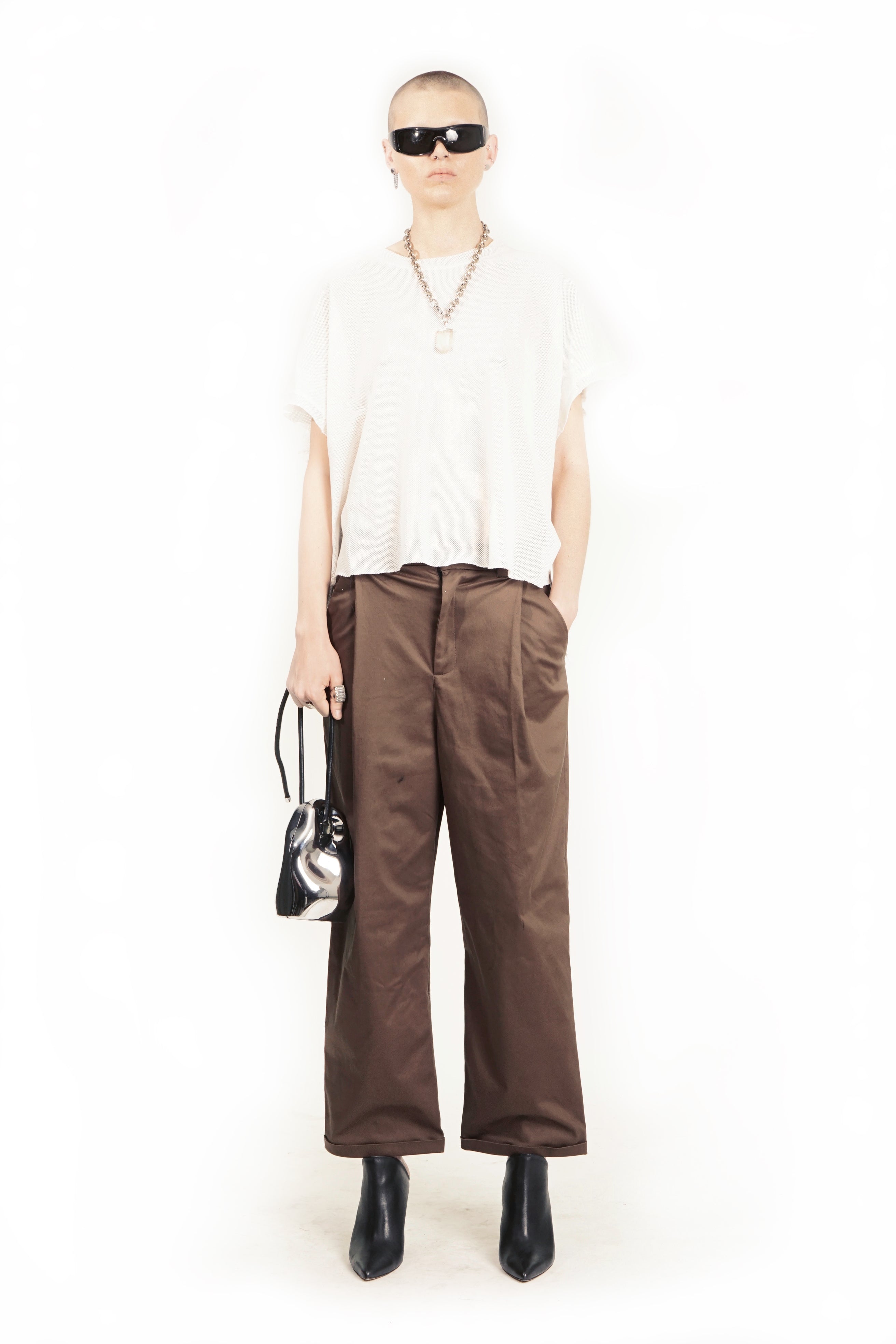 P152 Deep Pleated Pants with cuffs