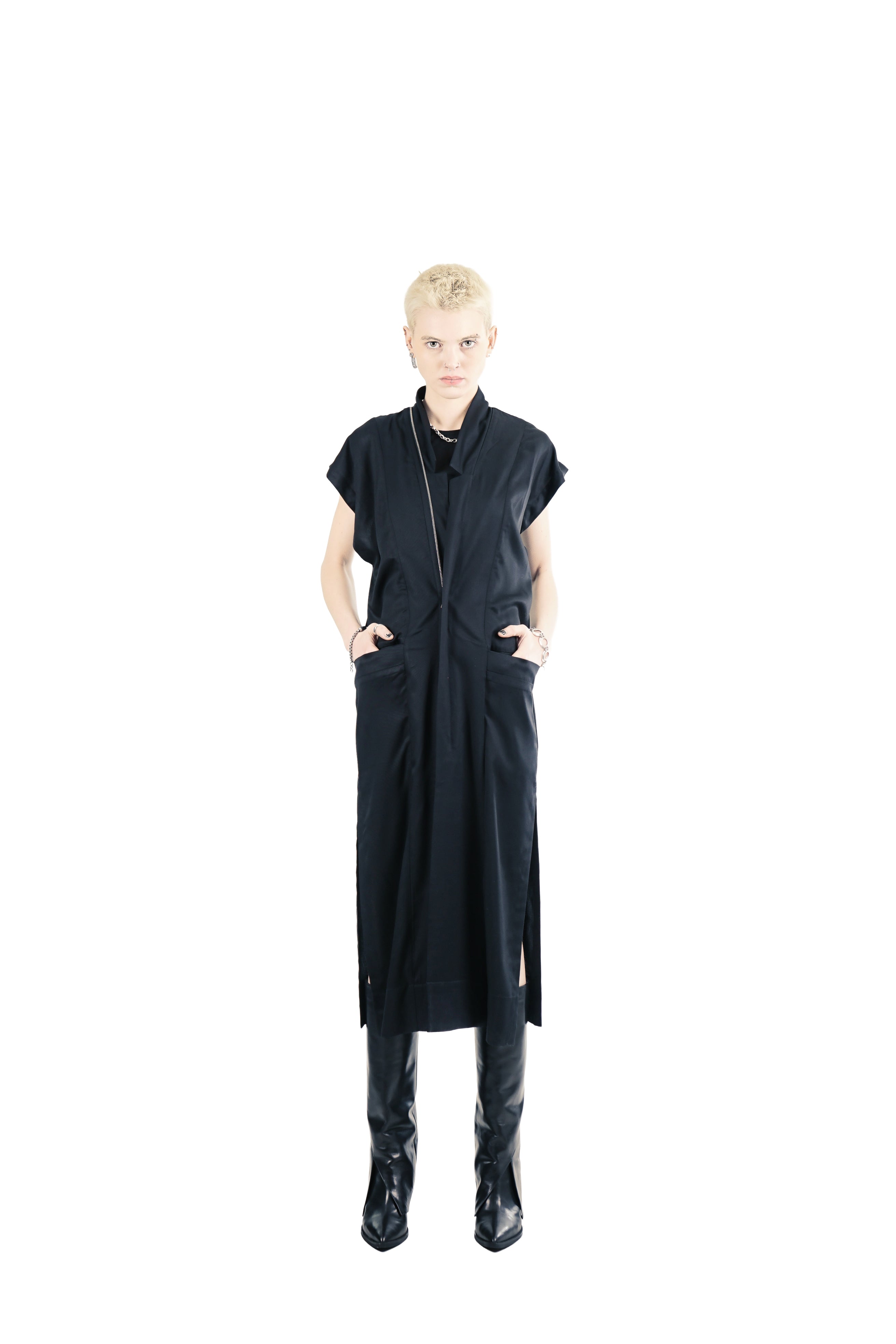 RVG75 Zipper Dress – Black | Adddress
