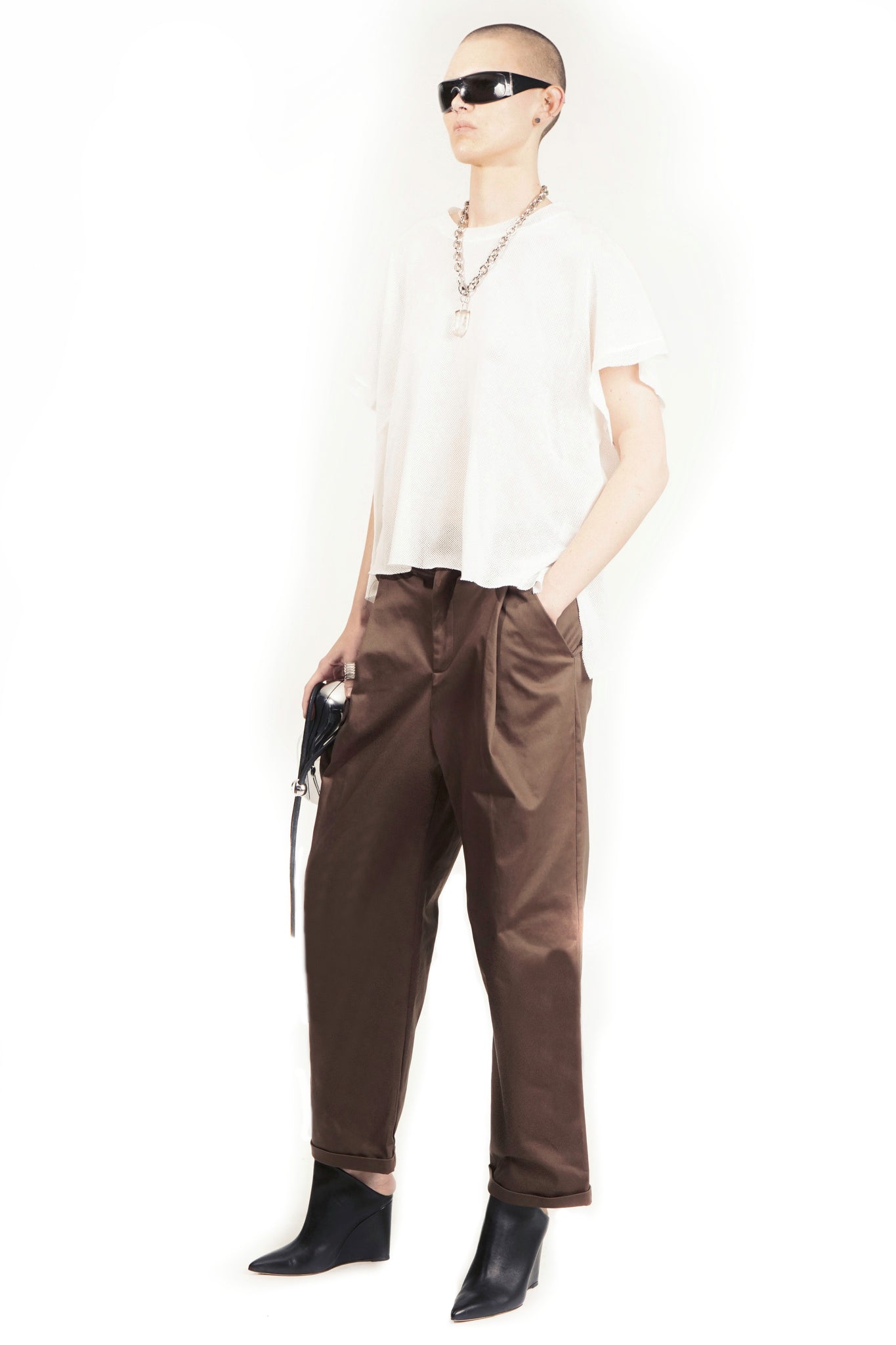 P152 Deep Pleated Pants with cuffs