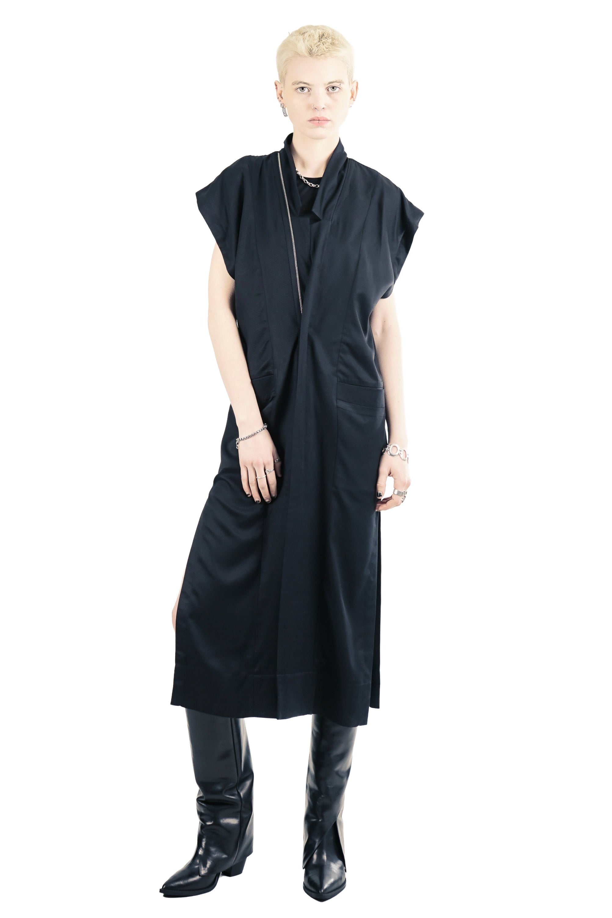 RVG75 Zipper Dress – Black | Adddress