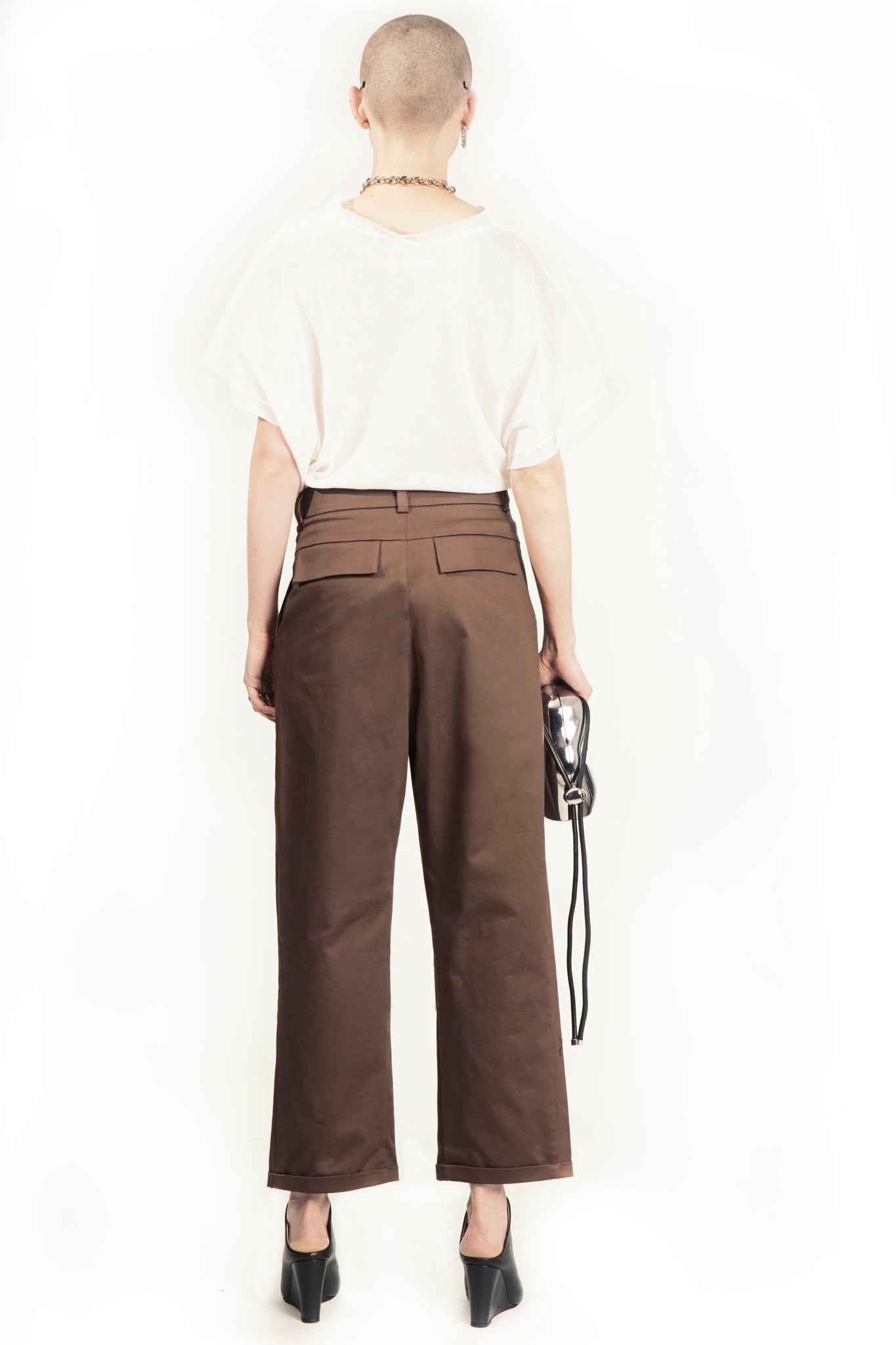 P152 Deep Pleated Pants with cuffs