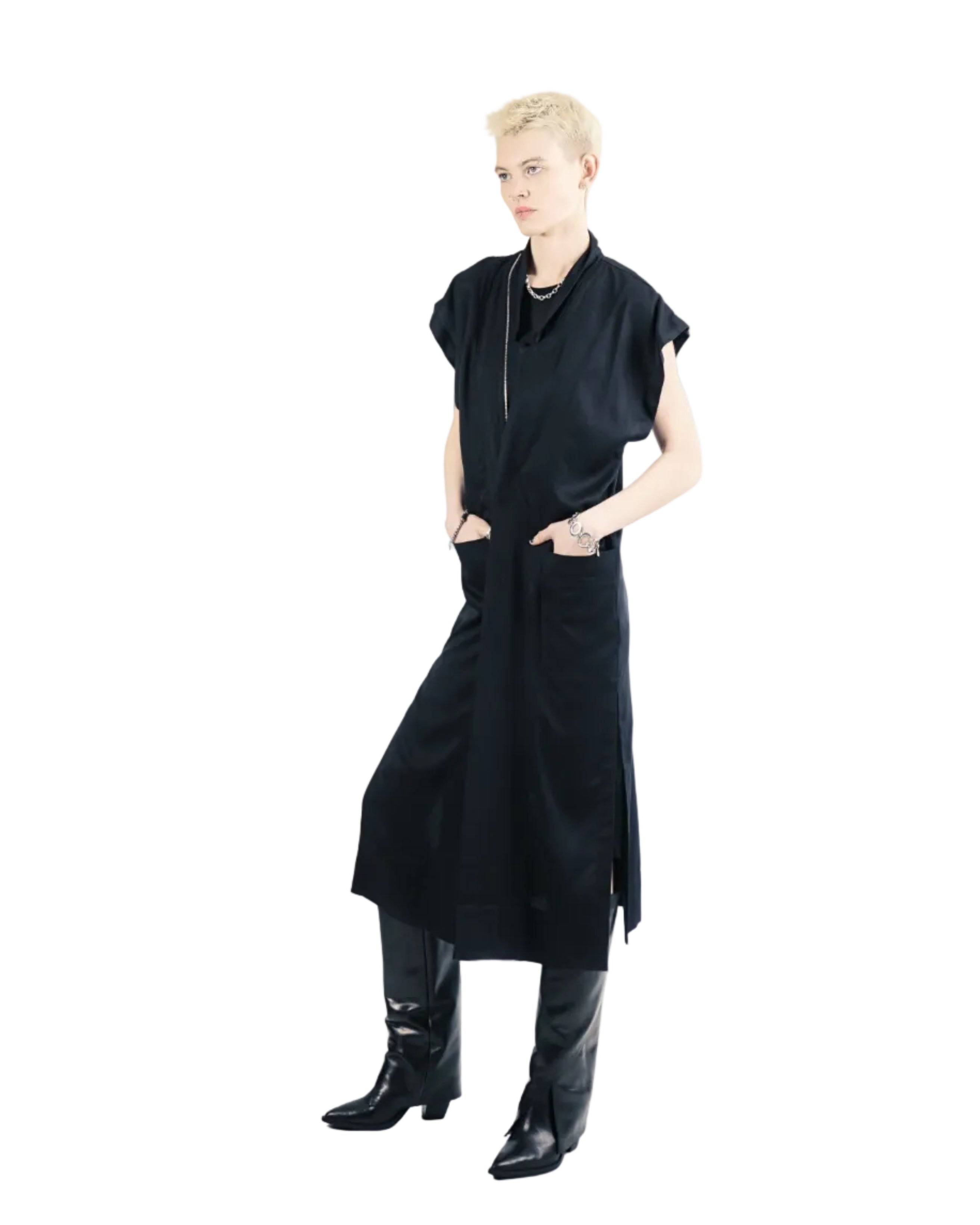 Adddress – RVG75 Zipper Dress – Black