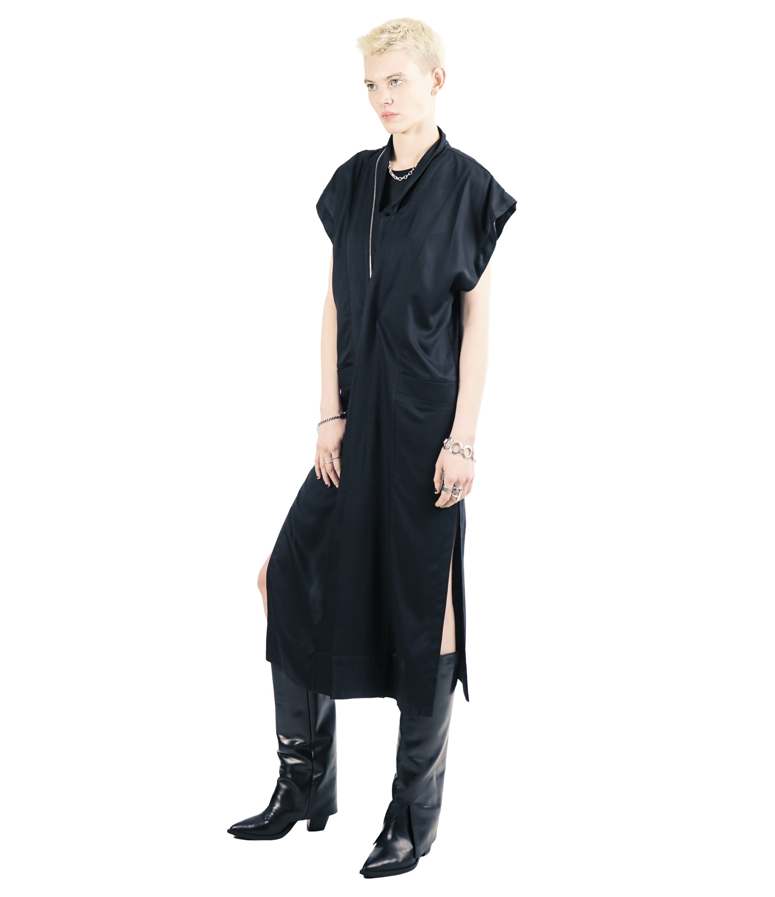 RVG75 Zipper Dress – Black | Adddress