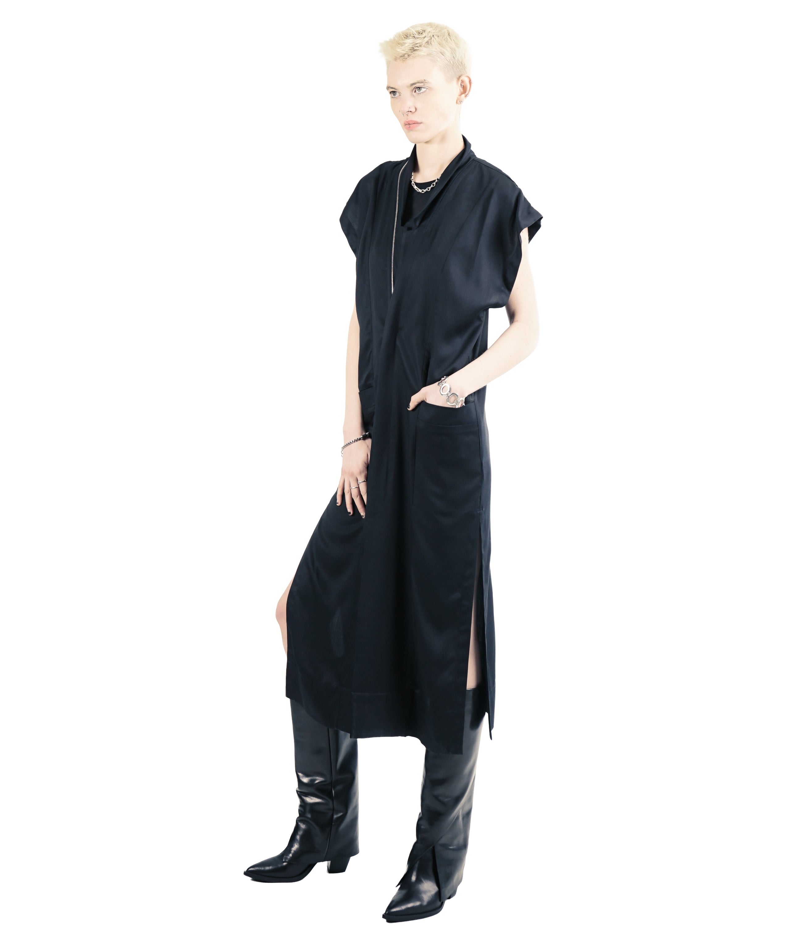 RVG75 Zipper Dress – Black | Adddress