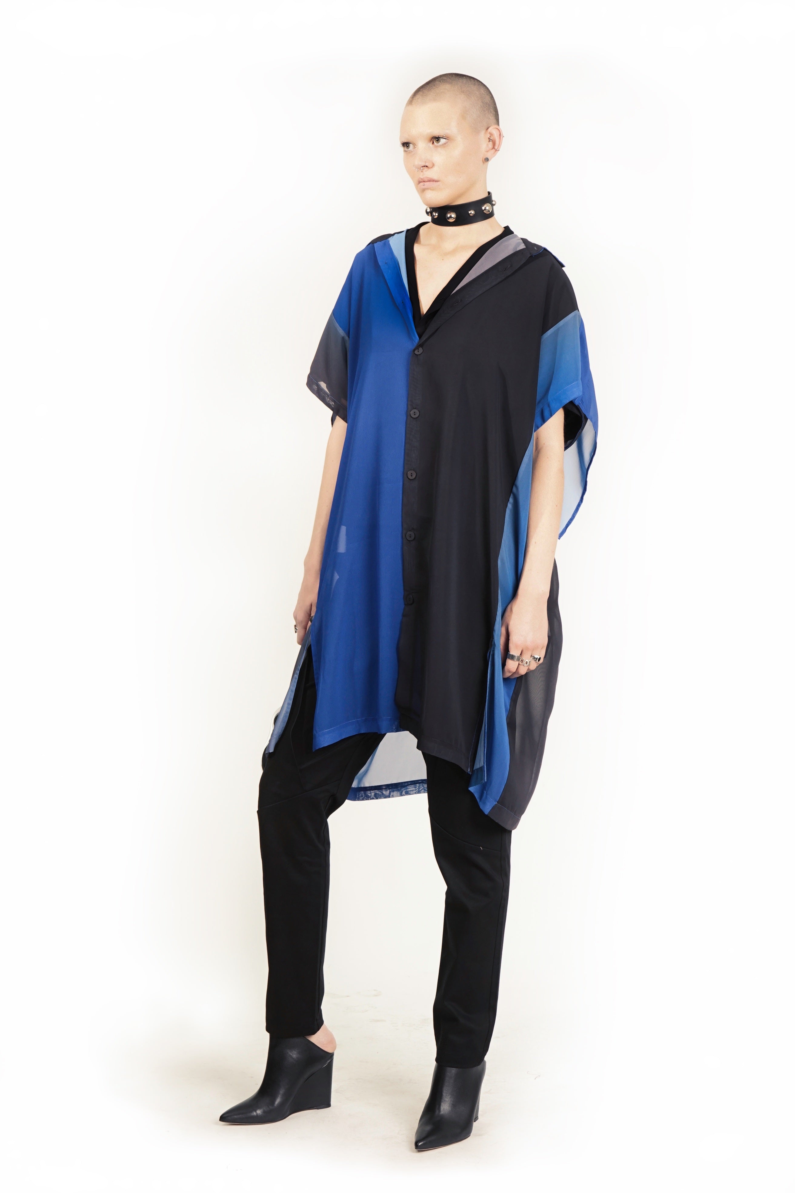 R204X Loose Boxy Shirtdress