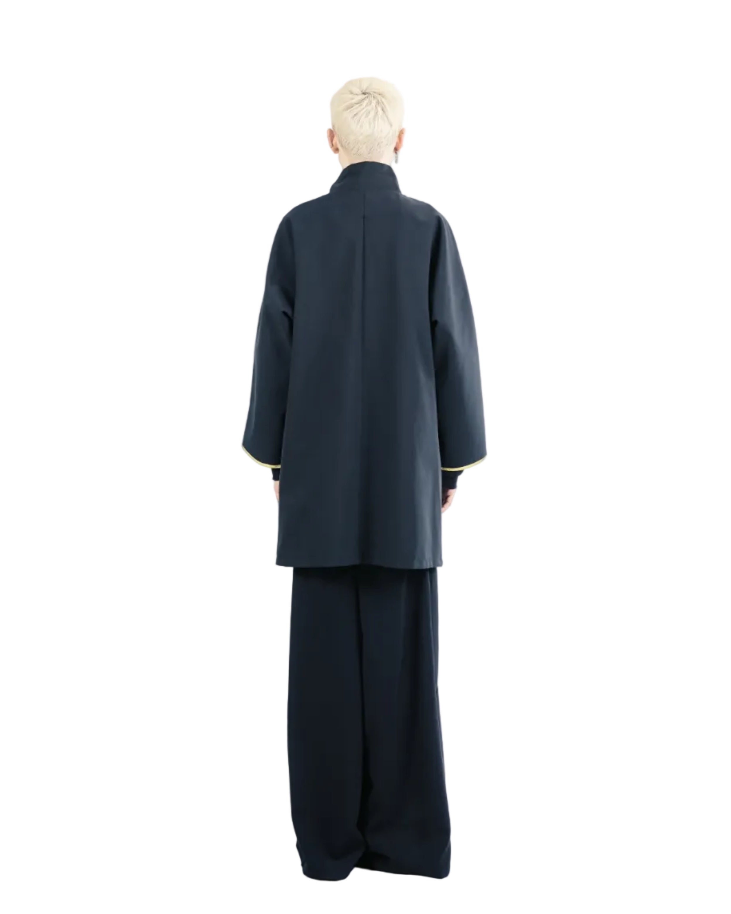 T71 Oversized Water-Repellent Navy Coat | Adddress