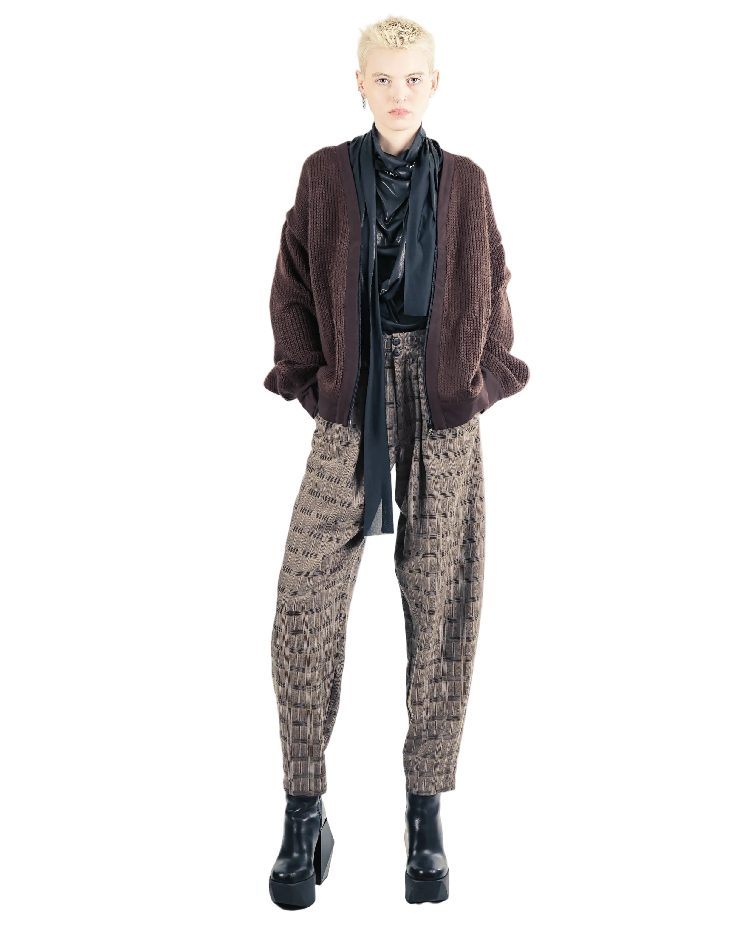 Adddress – TRT77 Technical Cardigan – Brown