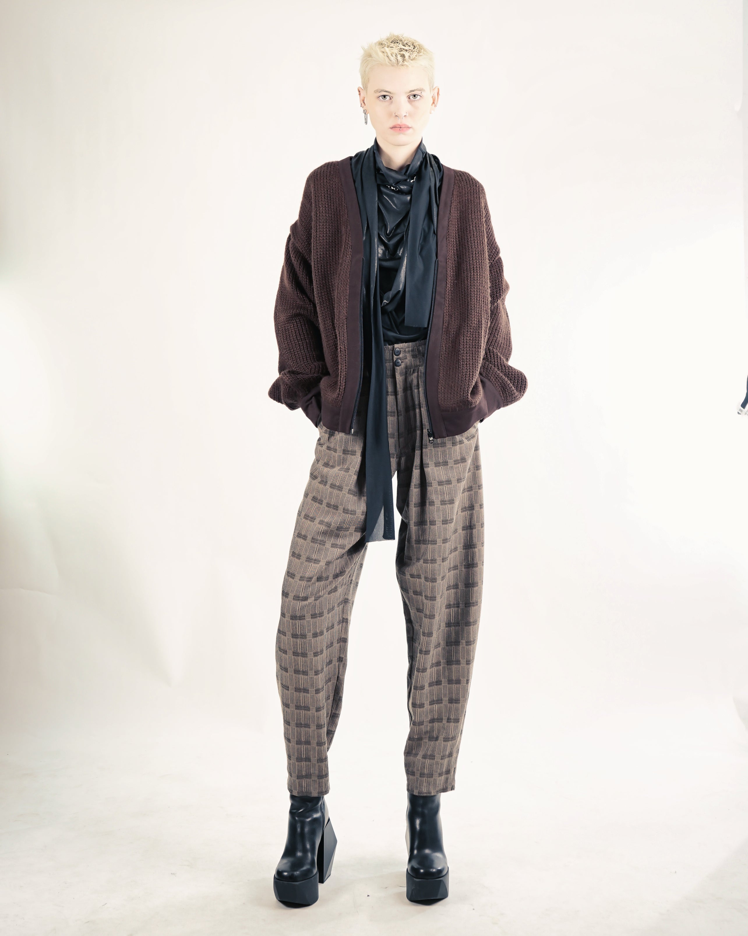 TRT77 Technical Cardigan – Brown | Adddress