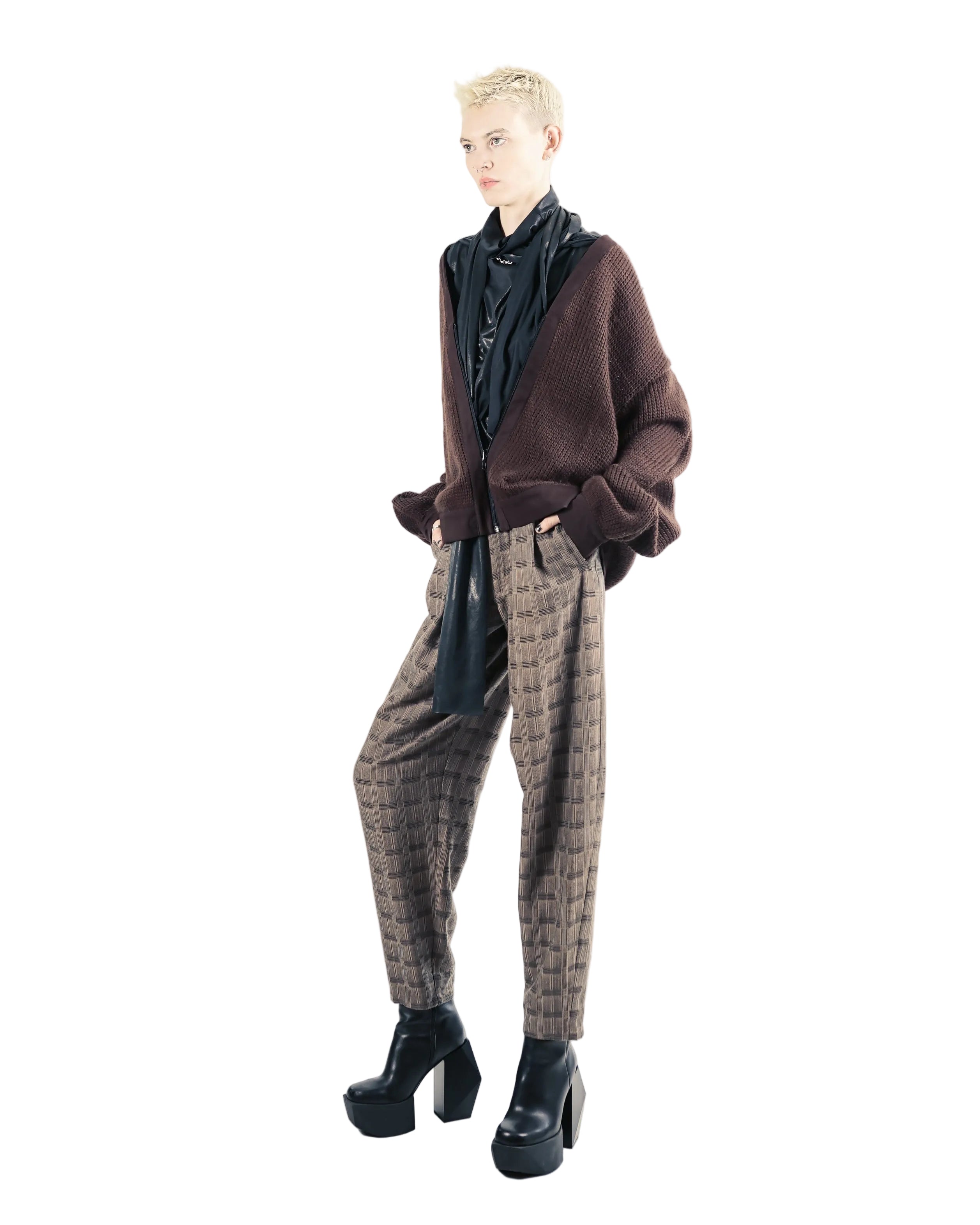 Adddress – TRT77 Technical Cardigan – Brown