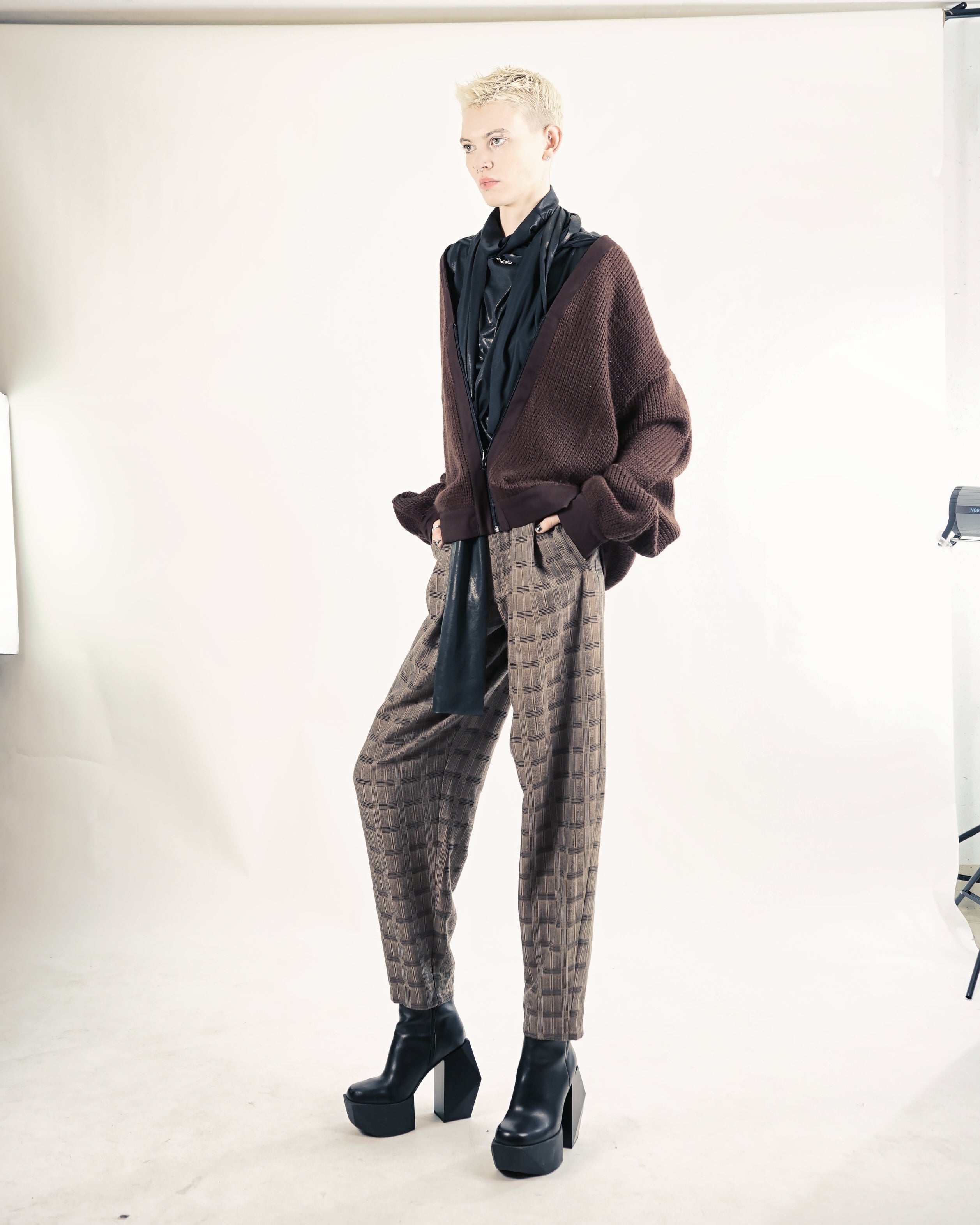 TRT77 Technical Cardigan – Brown | Adddress