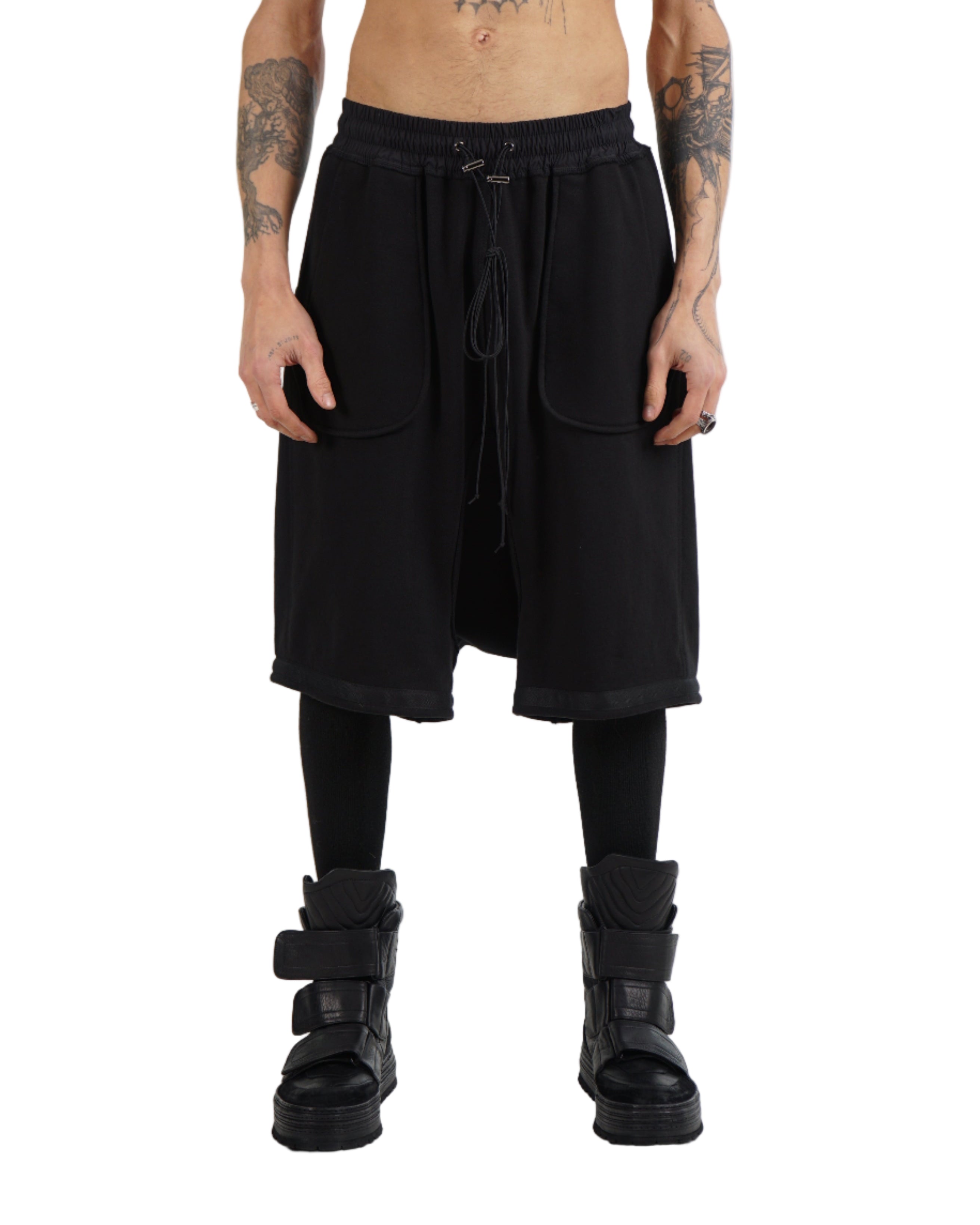 ASPARAGUS - SS-24-SP-02 – Inside Out Baggy Shorts – Black