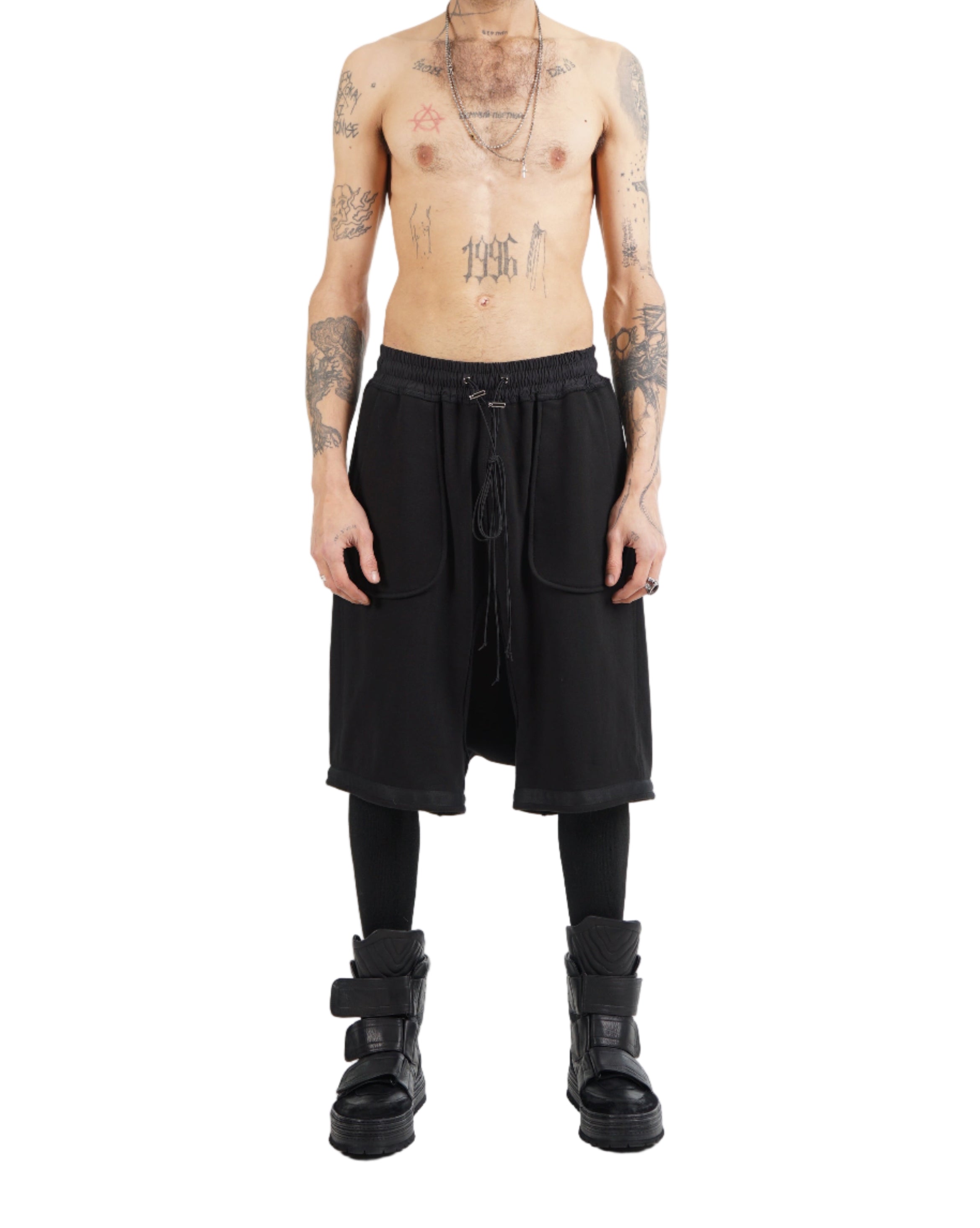 ASPARAGUS - SS-24-SP-02 – Inside Out Baggy Shorts – Black