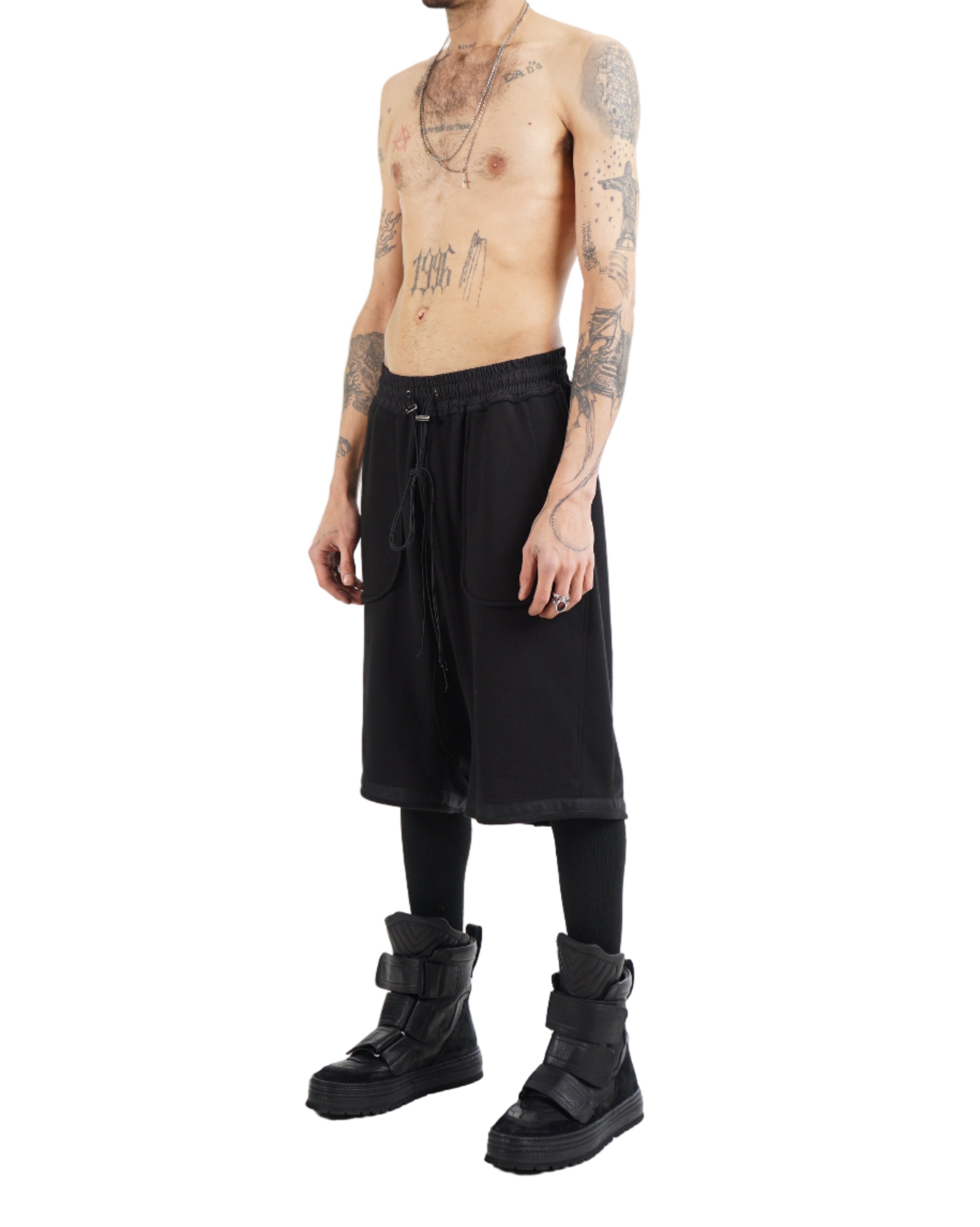 ASPARAGUS - SS-24-SP-02 – Inside Out Baggy Shorts – Black