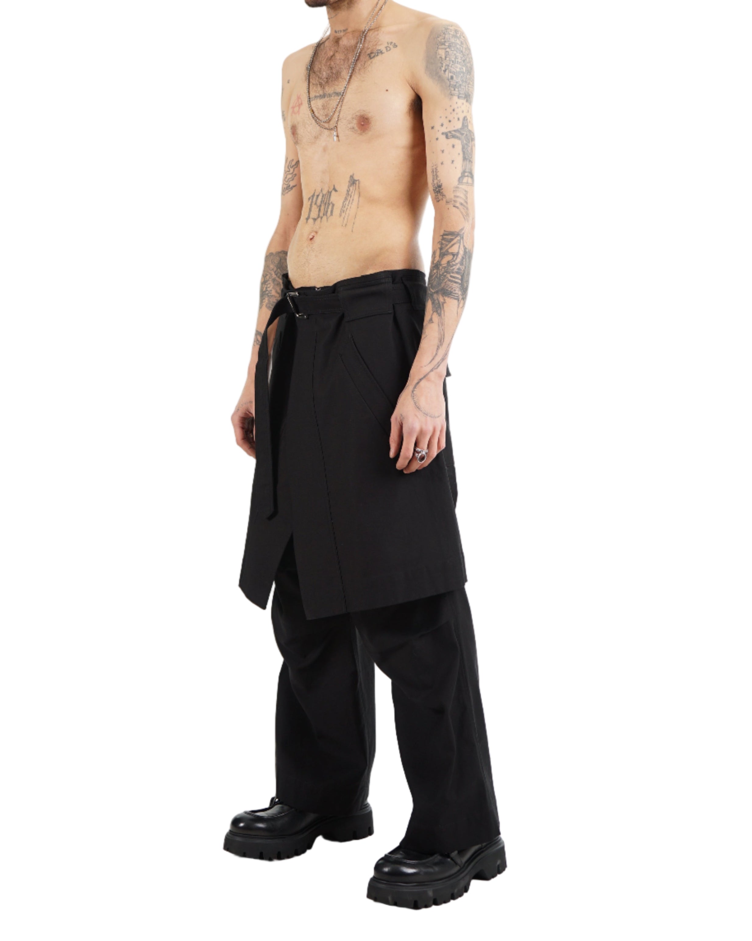 SAN263-1 – Wrap Waist Tailored Pants – Black