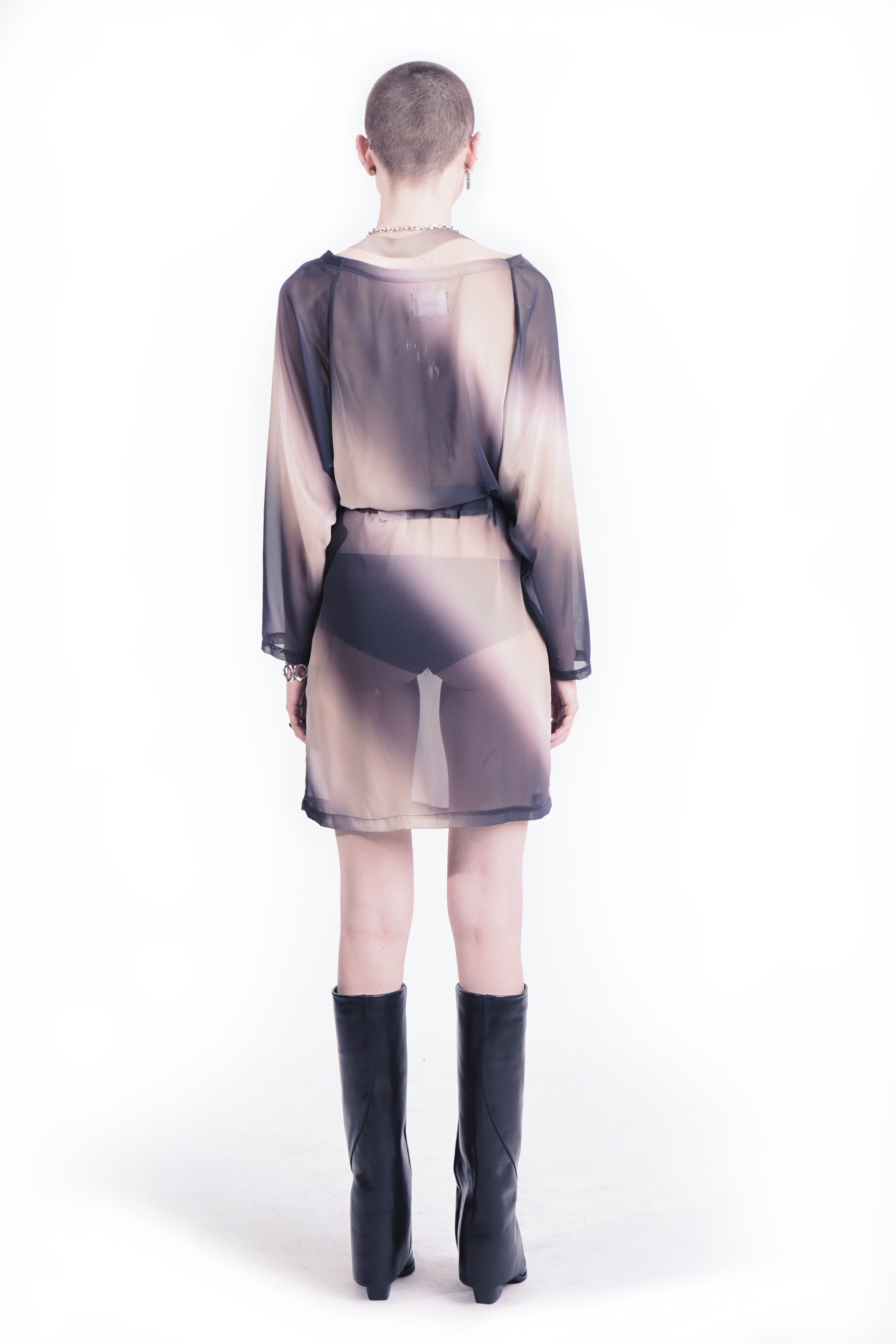 R246 Neckholder Dress - Brown I Adddress