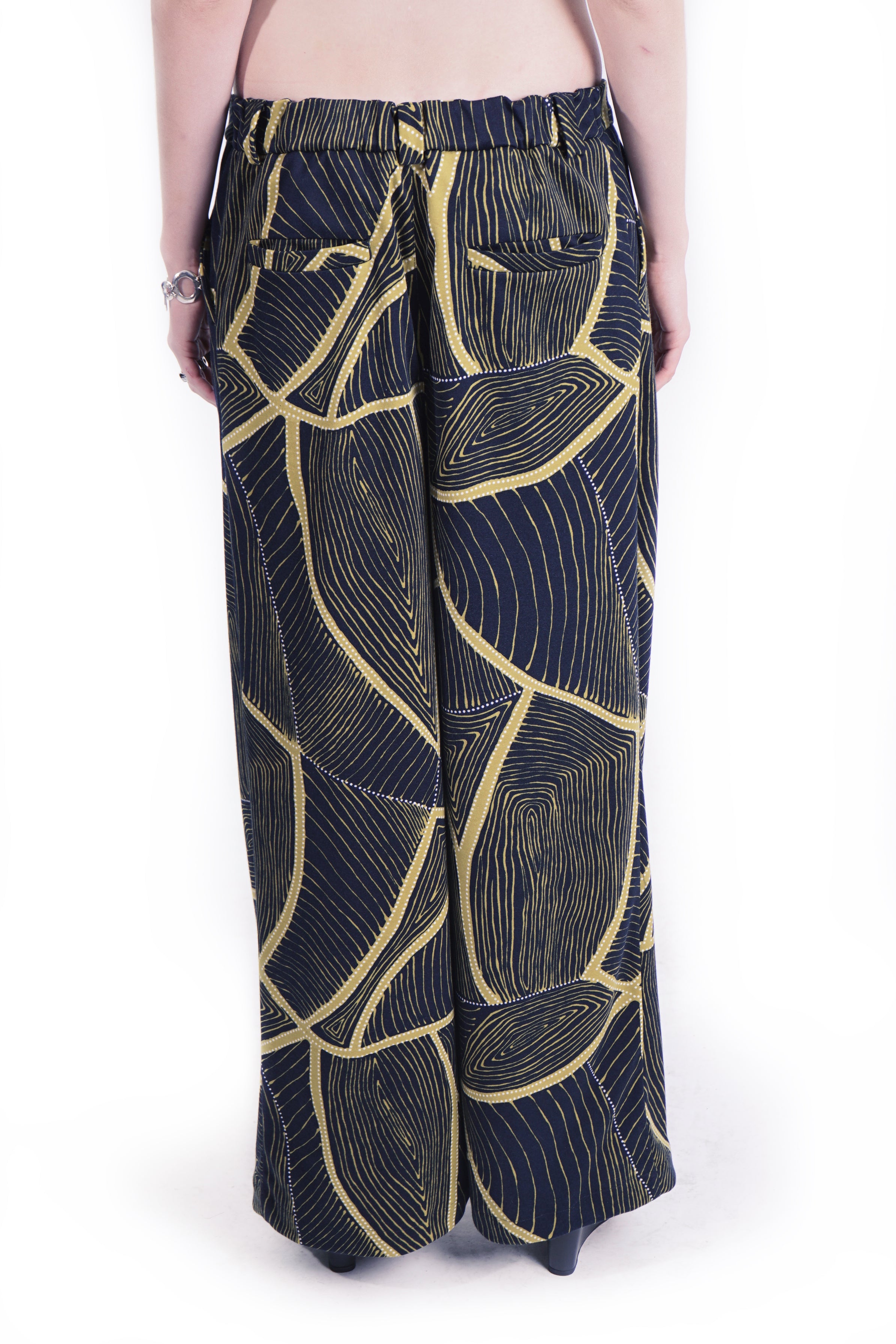 P140AOP Pants Wide Leg Ex Pleats - All over print I Adddress