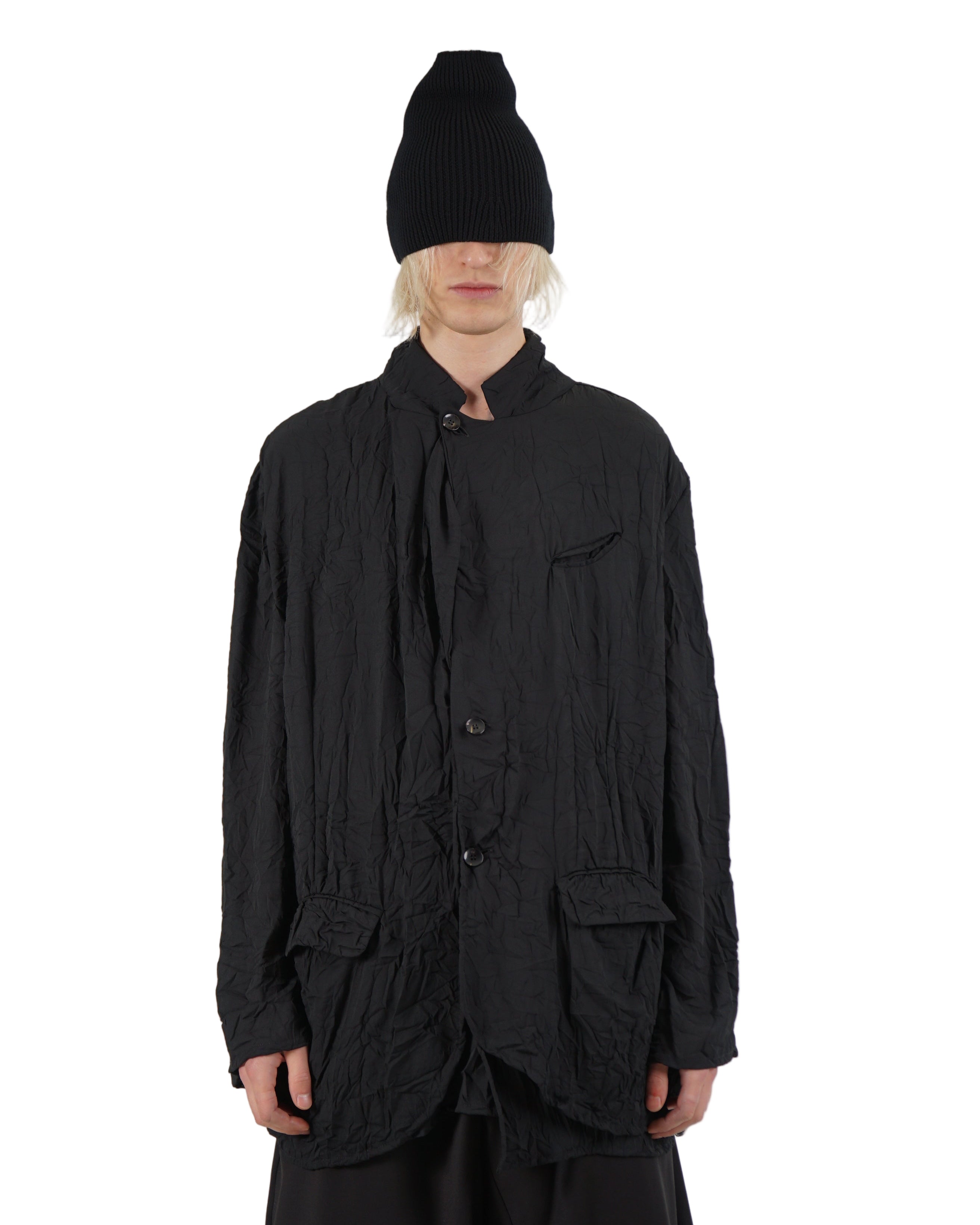 Void – Crinkled Lightweight Jacket – Black