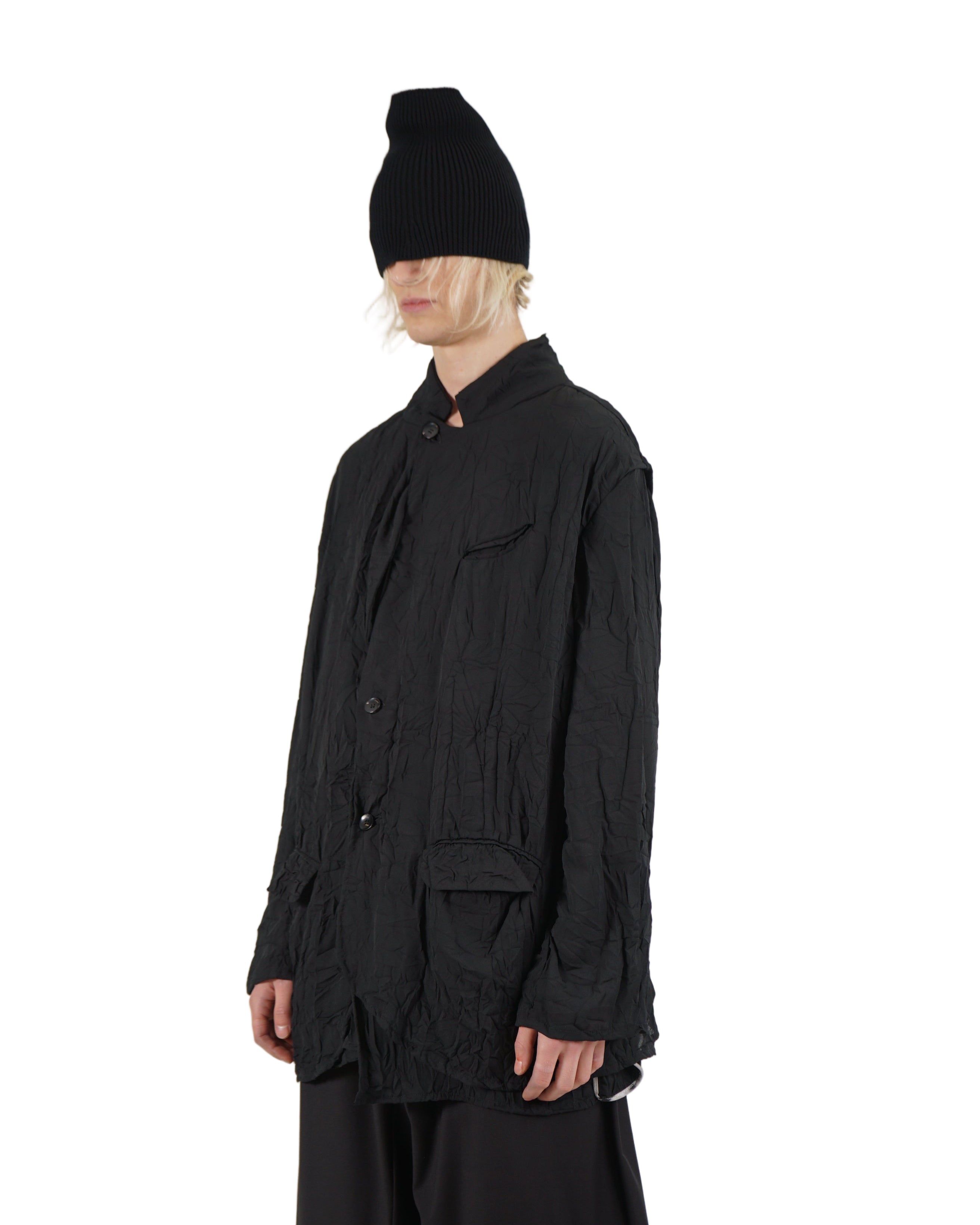 Void – Crinkled Lightweight Jacket – Black