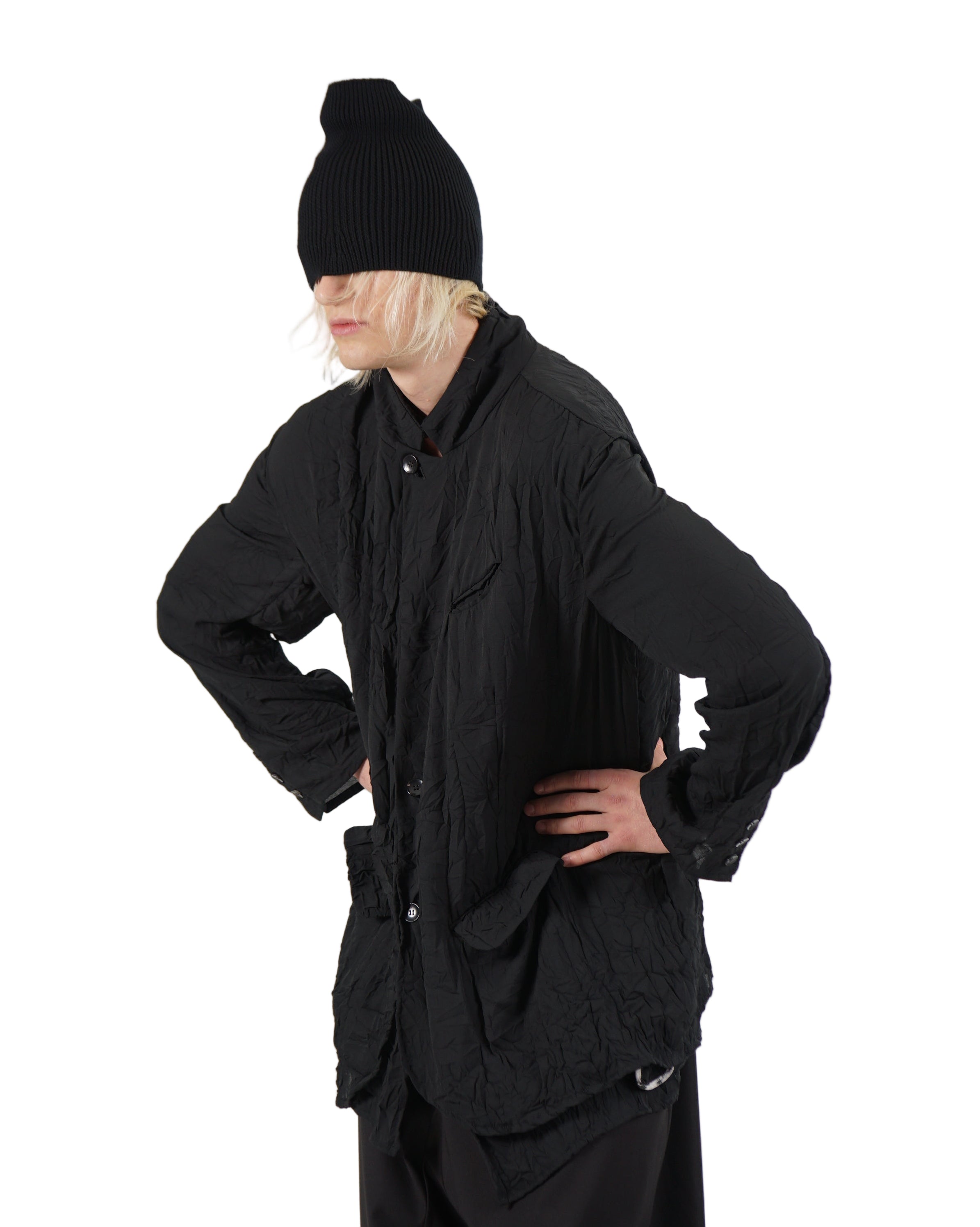 Void – Crinkled Lightweight Jacket – Black