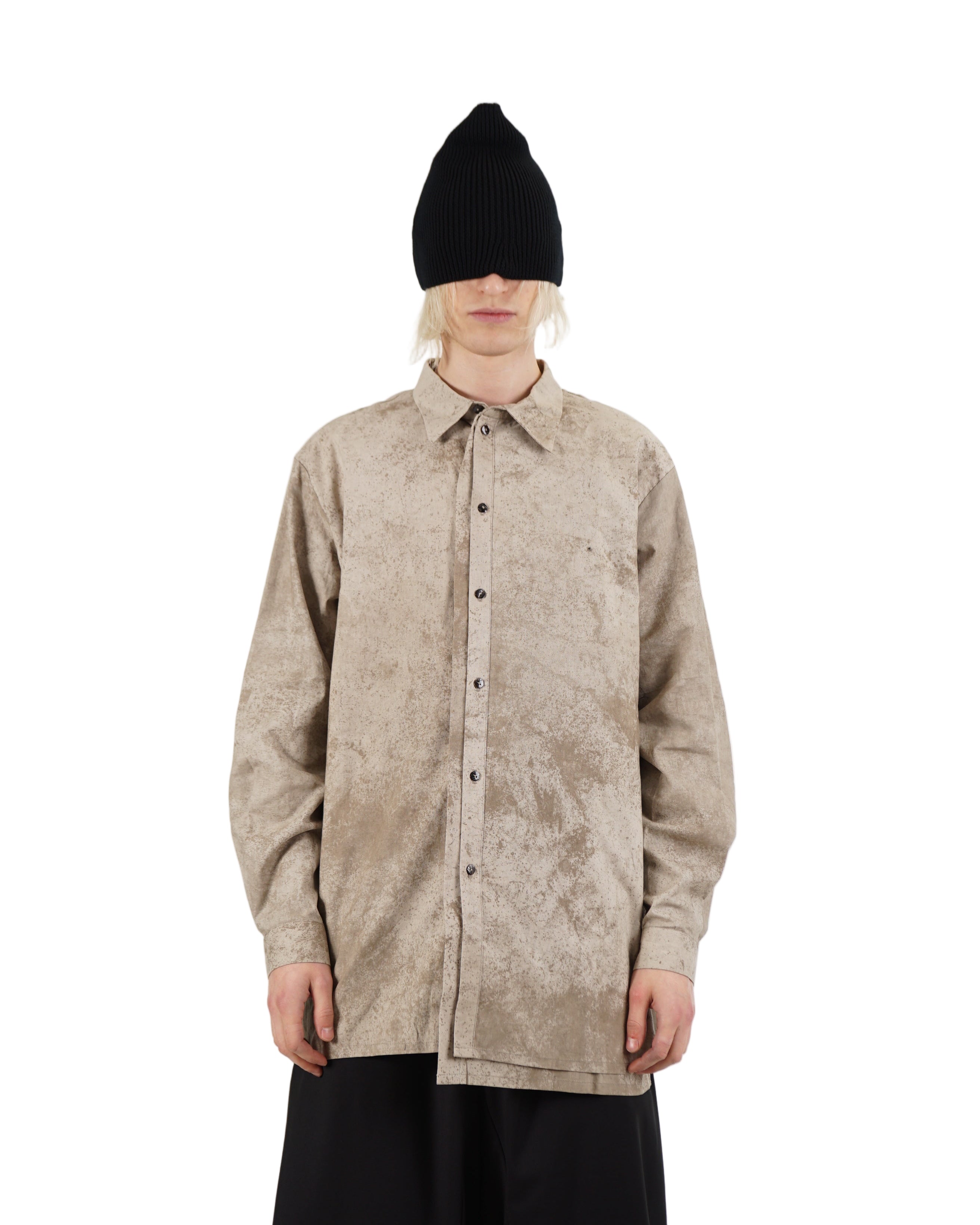 Void – Washed Long Sleeve Shirt – Beige IT046BGE02