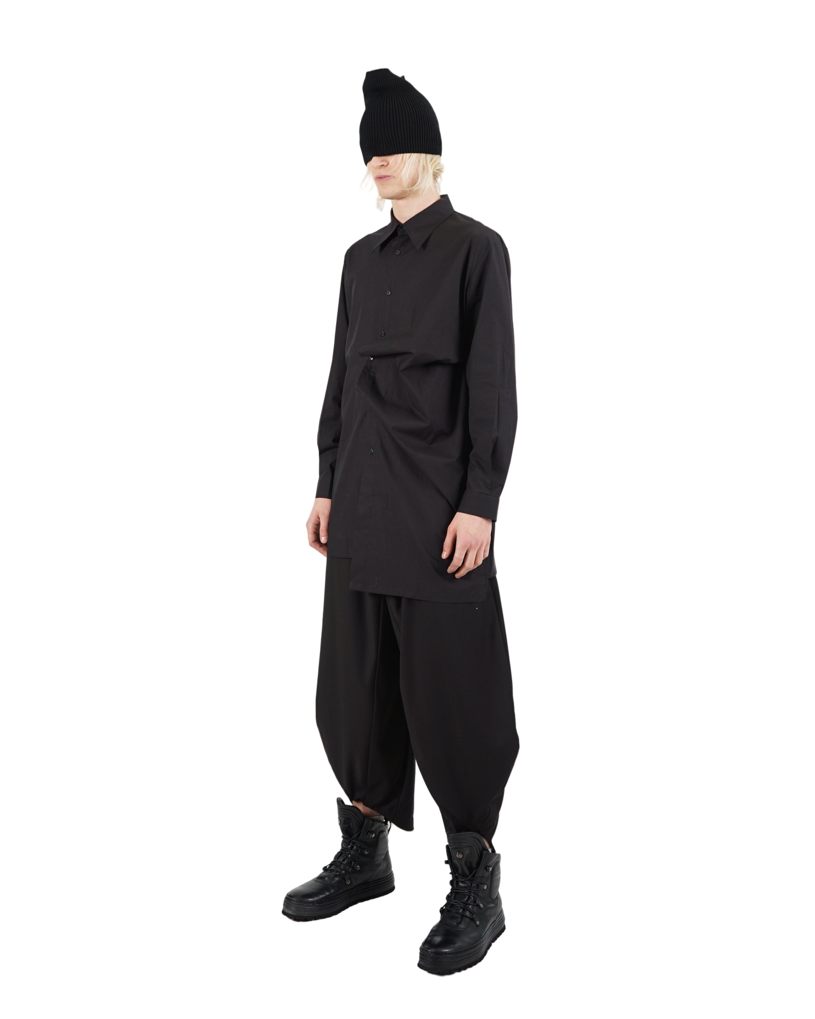 La Haine Inside Us – Structured Long Sleeve Shirt – Black