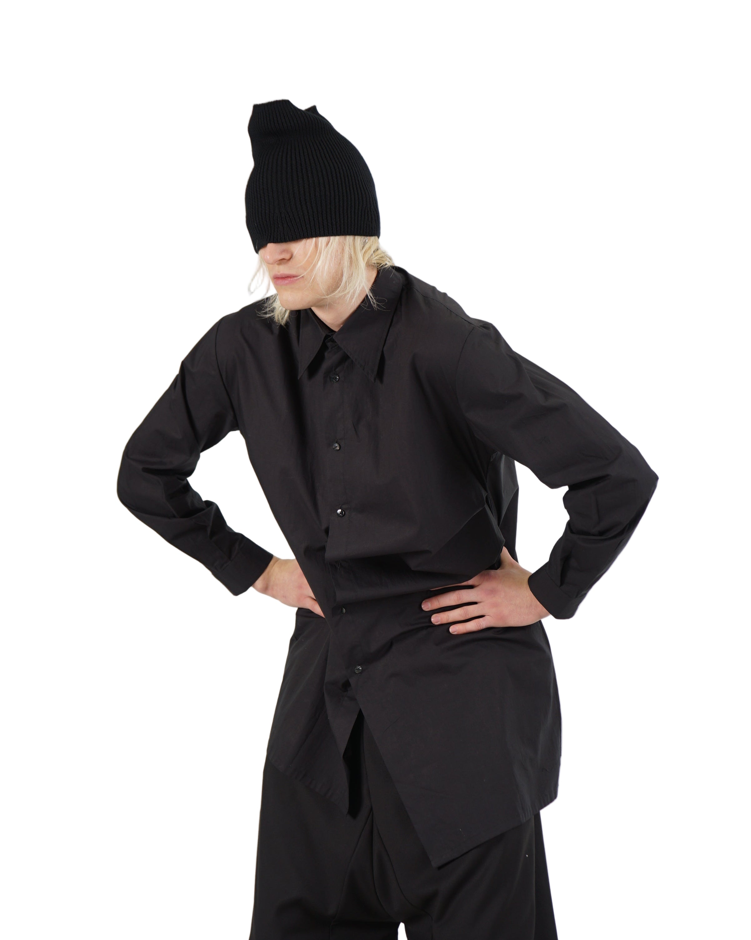 La Haine Inside Us – Structured Long Sleeve Shirt – Black