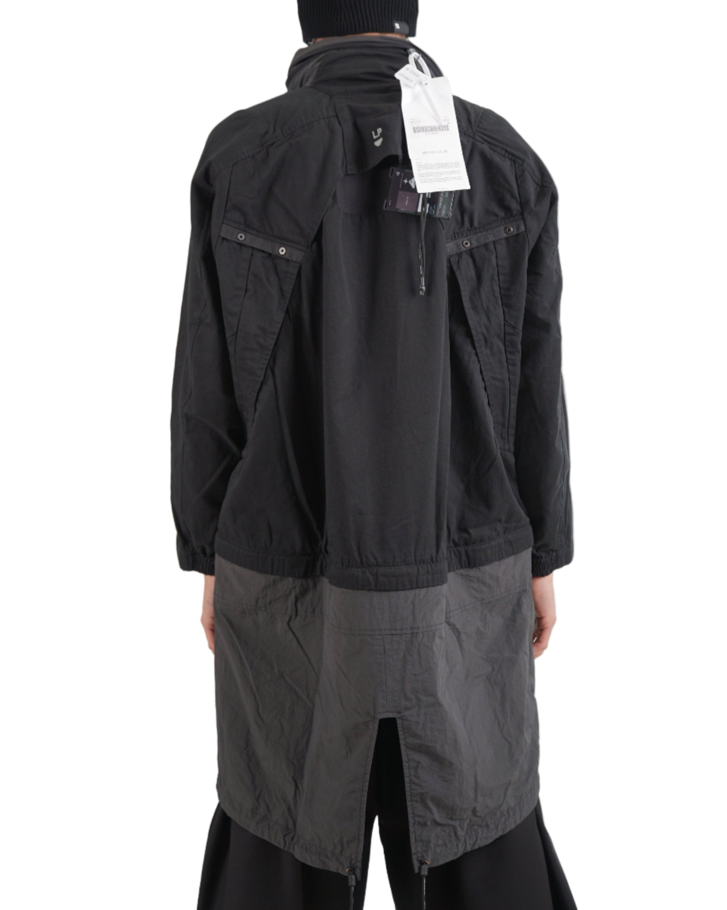 HAMCUS ZM03425-1PH – Technical Utility Hooded Coat – Black