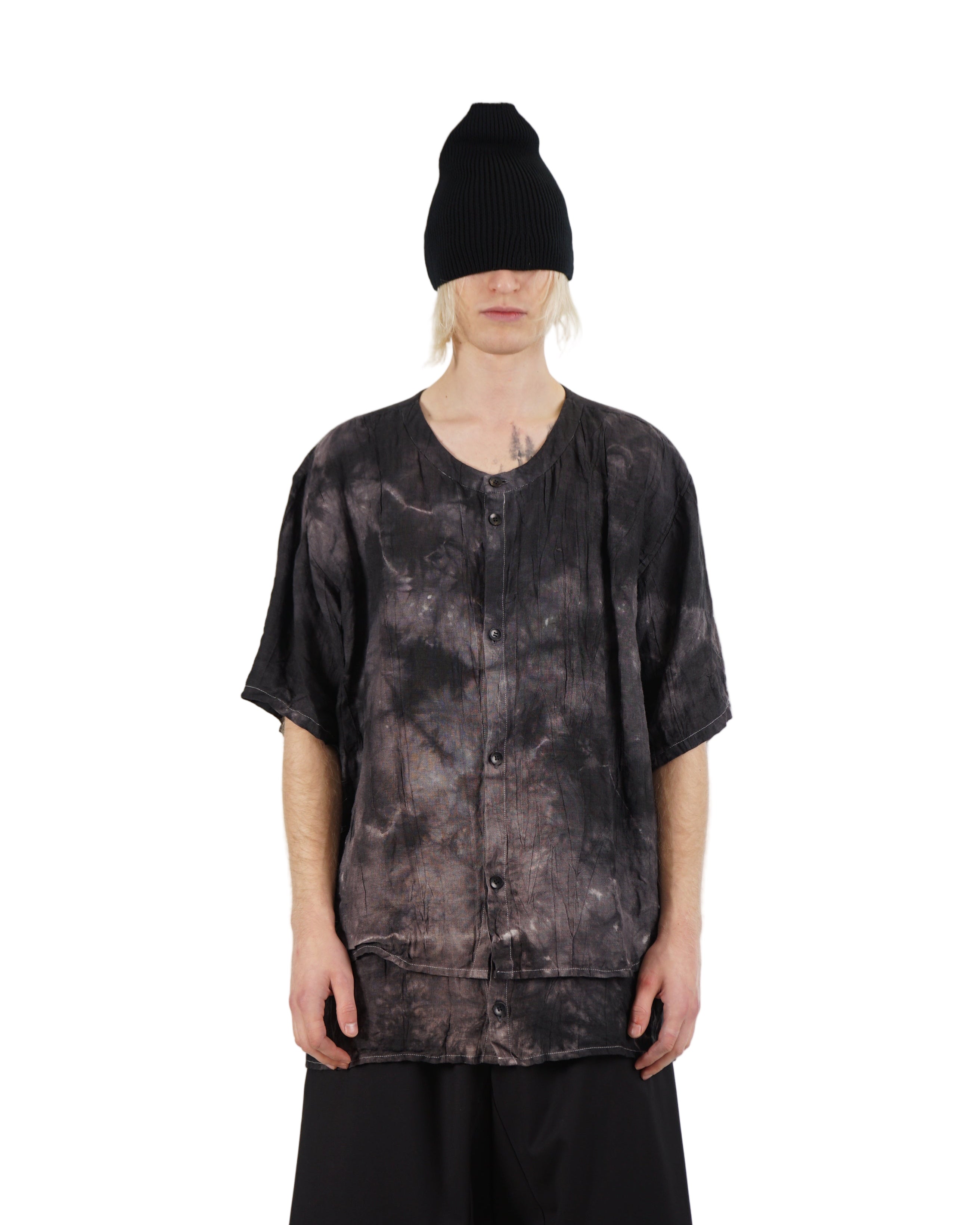 Void – Layered Short Sleeve Shirt – Grey IT04IGRY03