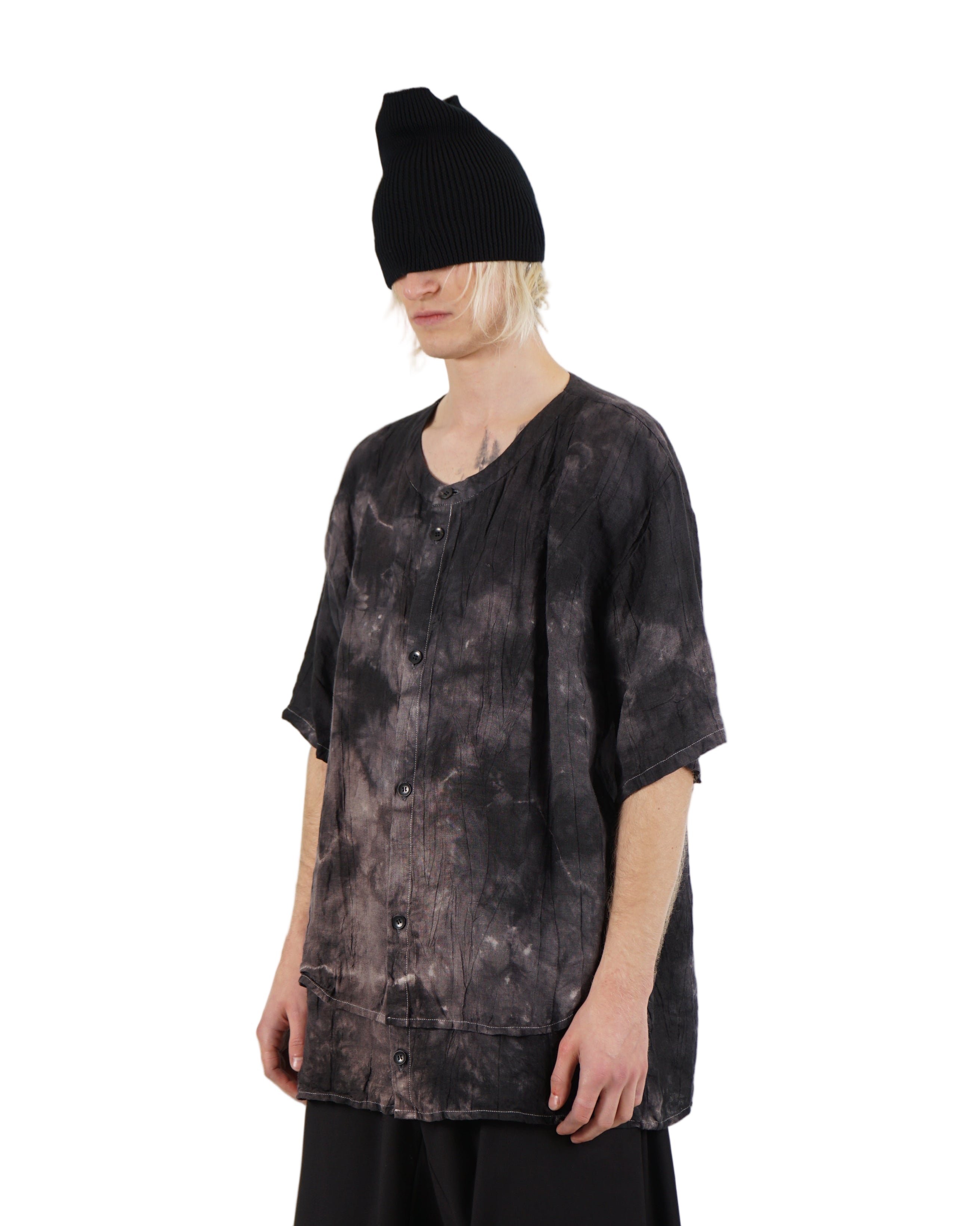 Void – Layered Short Sleeve Shirt – Grey IT04IGRY03