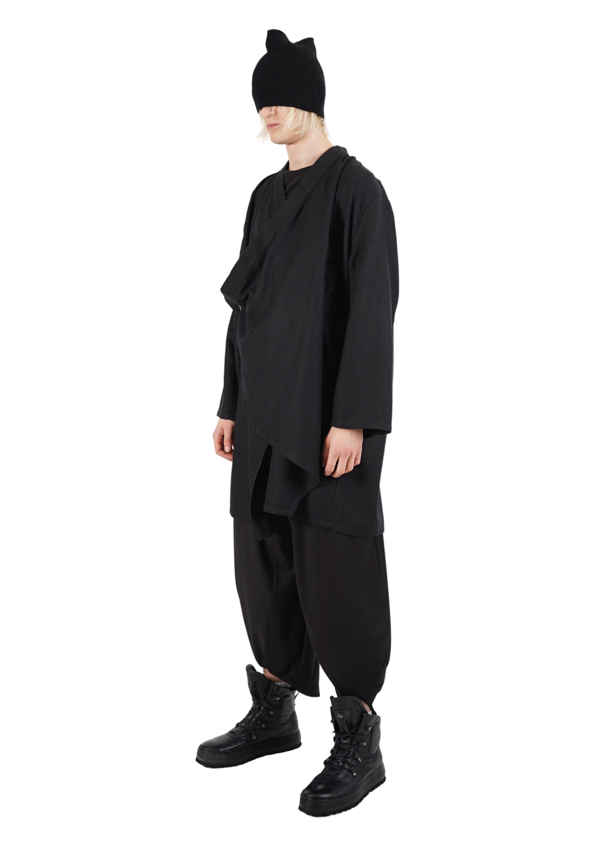 VOID – Draped Wrap Jacket – Black