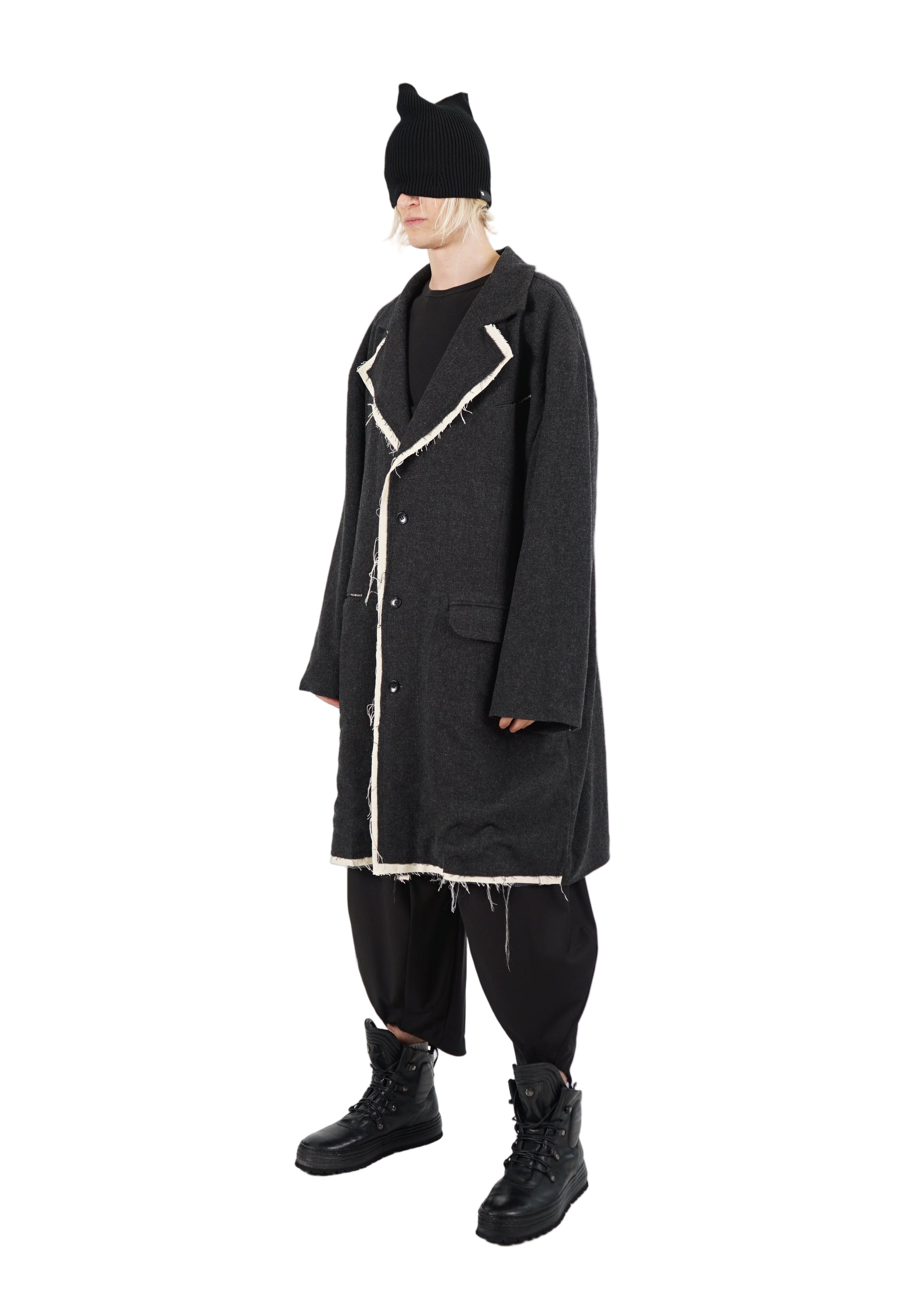 VOID – Distressed Tailored Coat – Grey