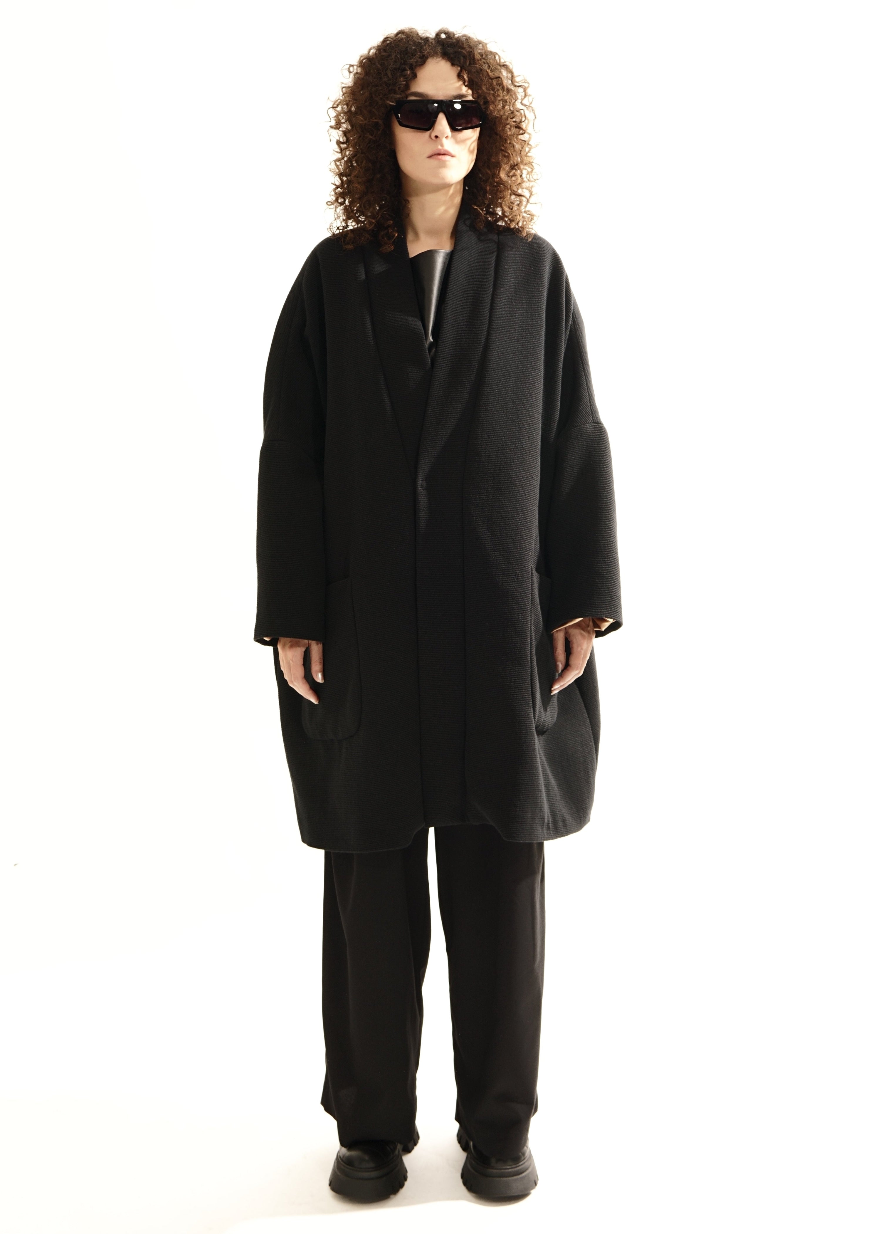 T85  Oversized Big Collar Soft Coat